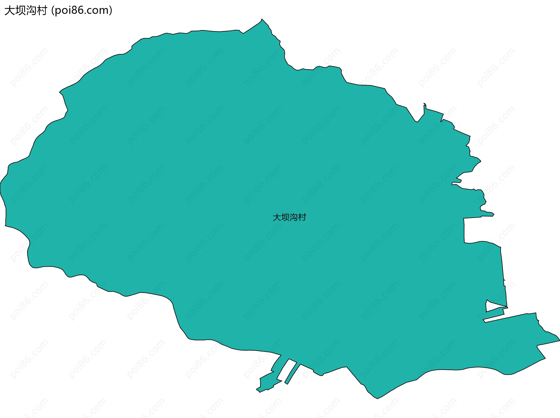大坝沟村边界地图