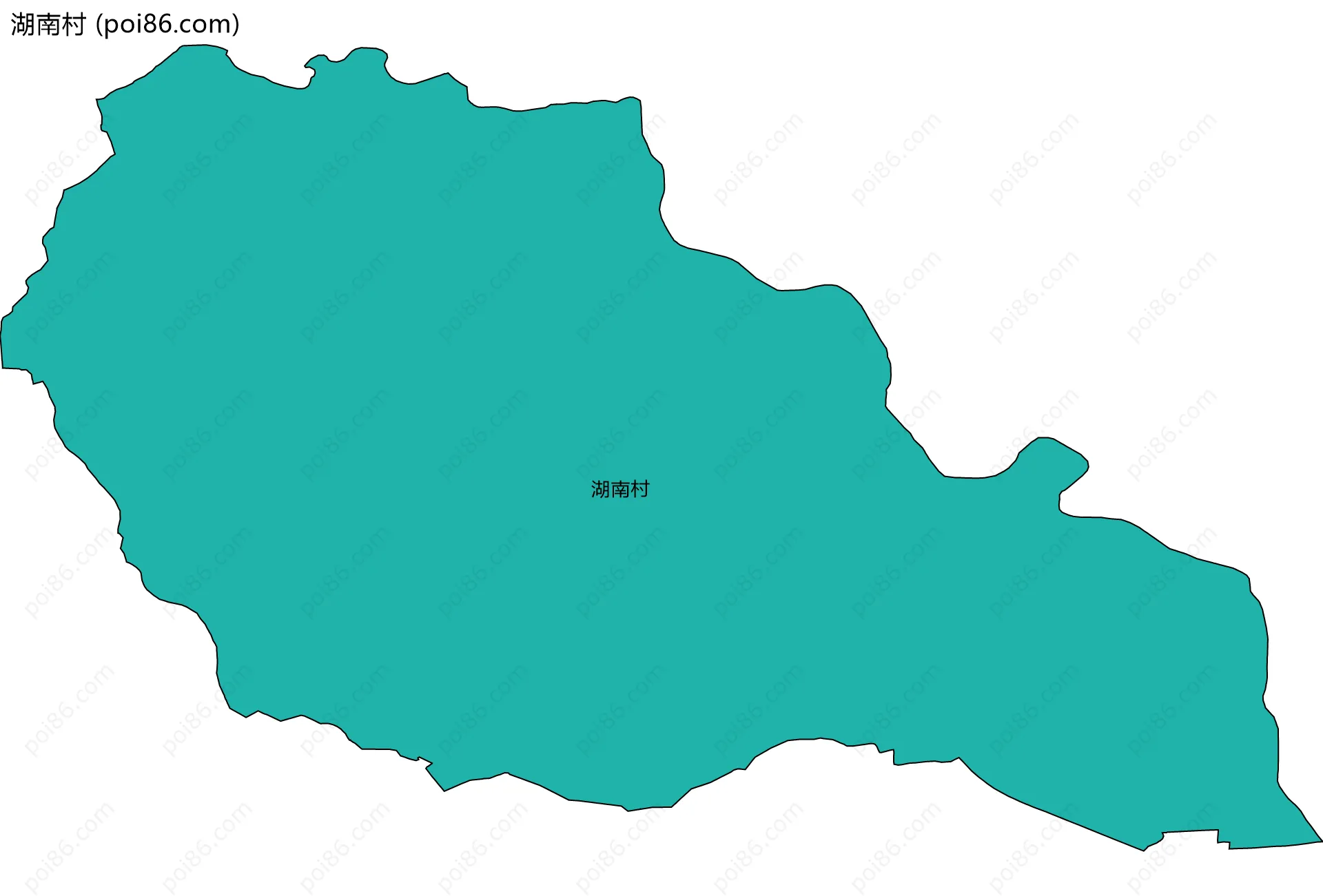 湖南村边界地图