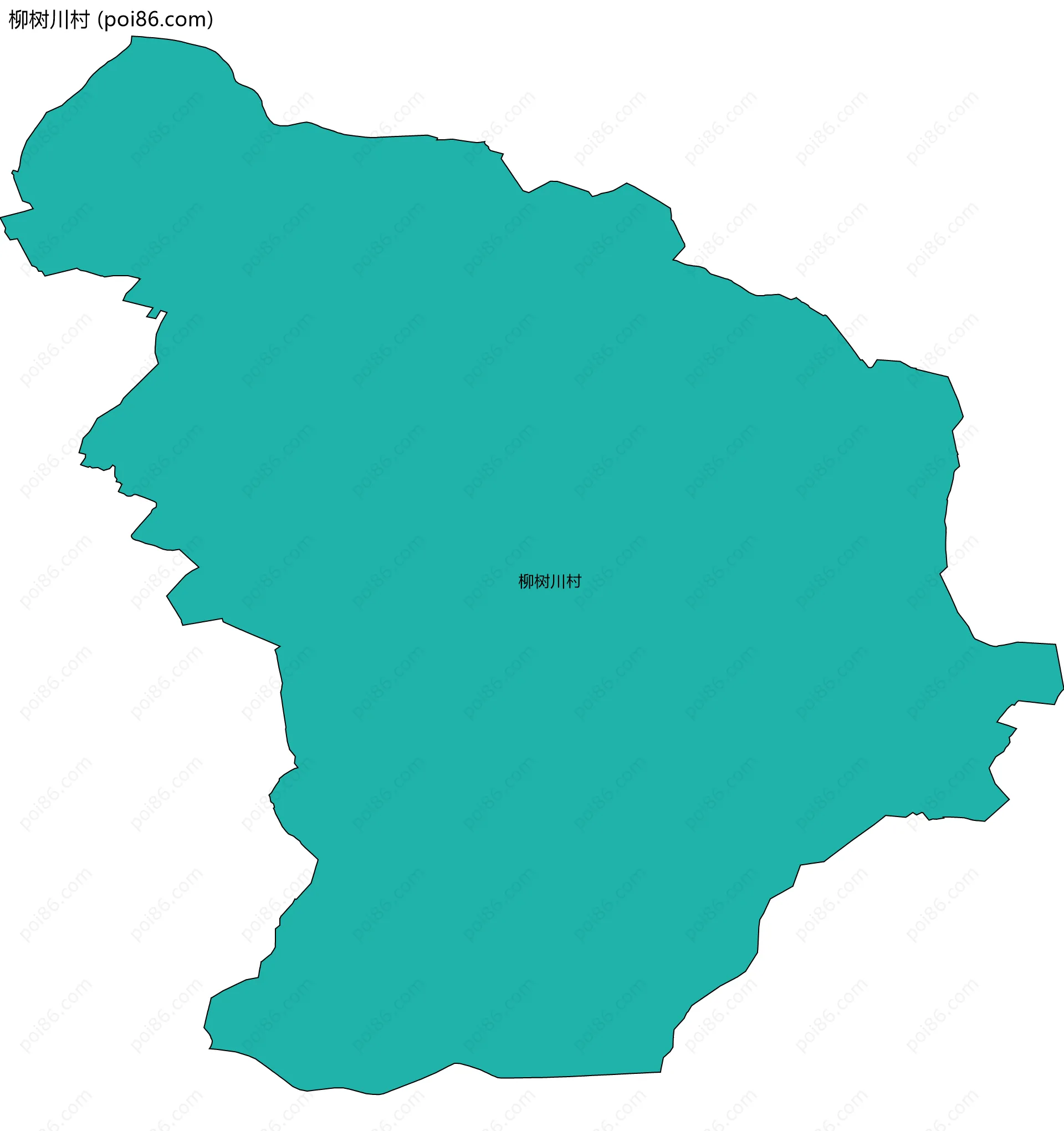 柳树川村边界地图