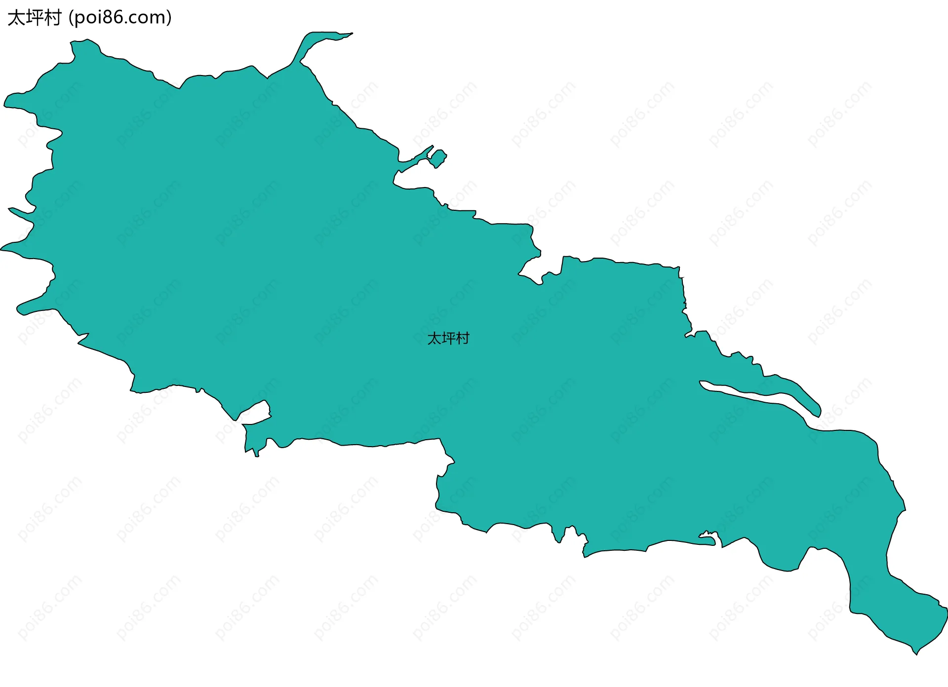 太坪村边界地图