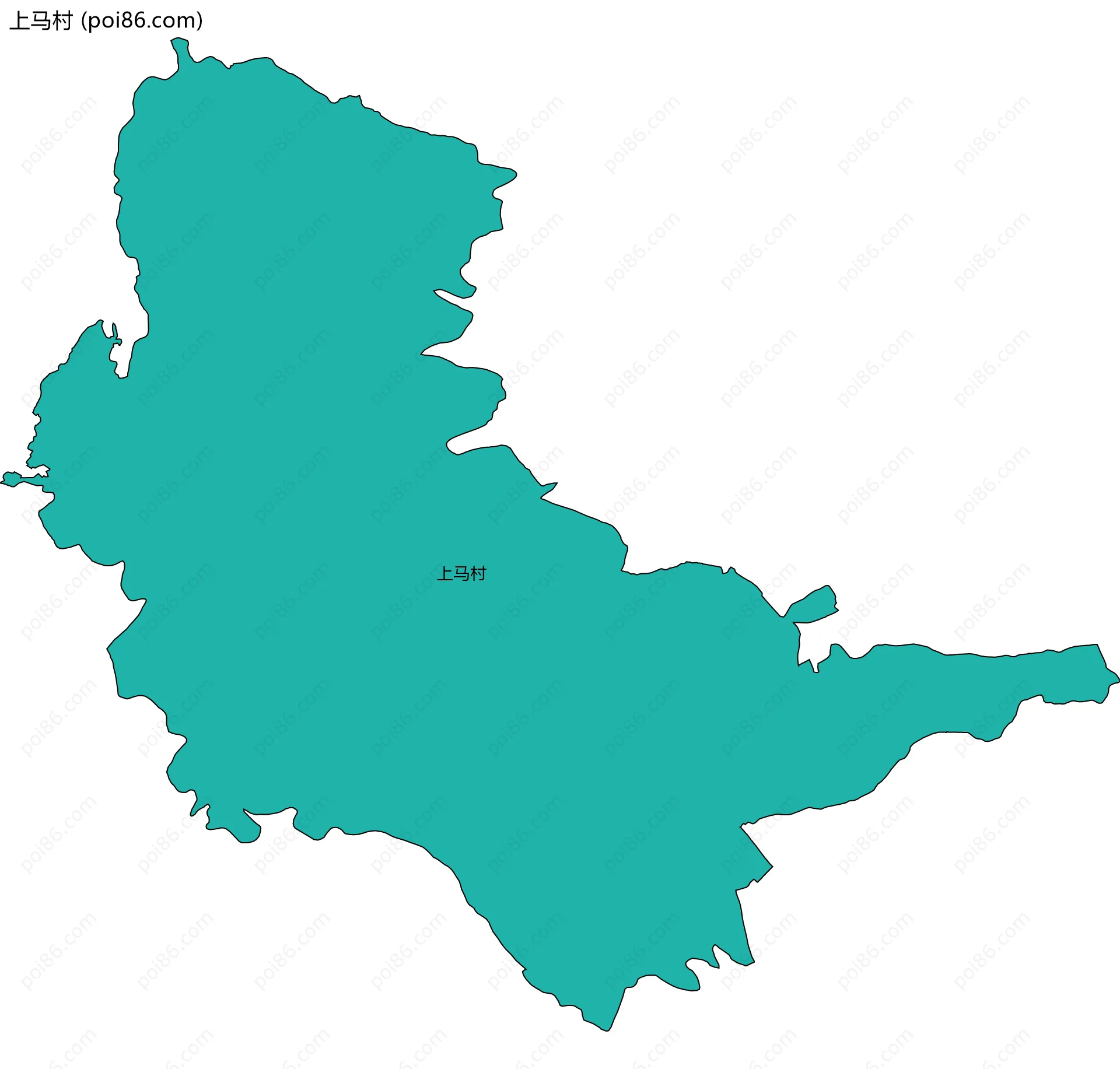 上马村边界地图