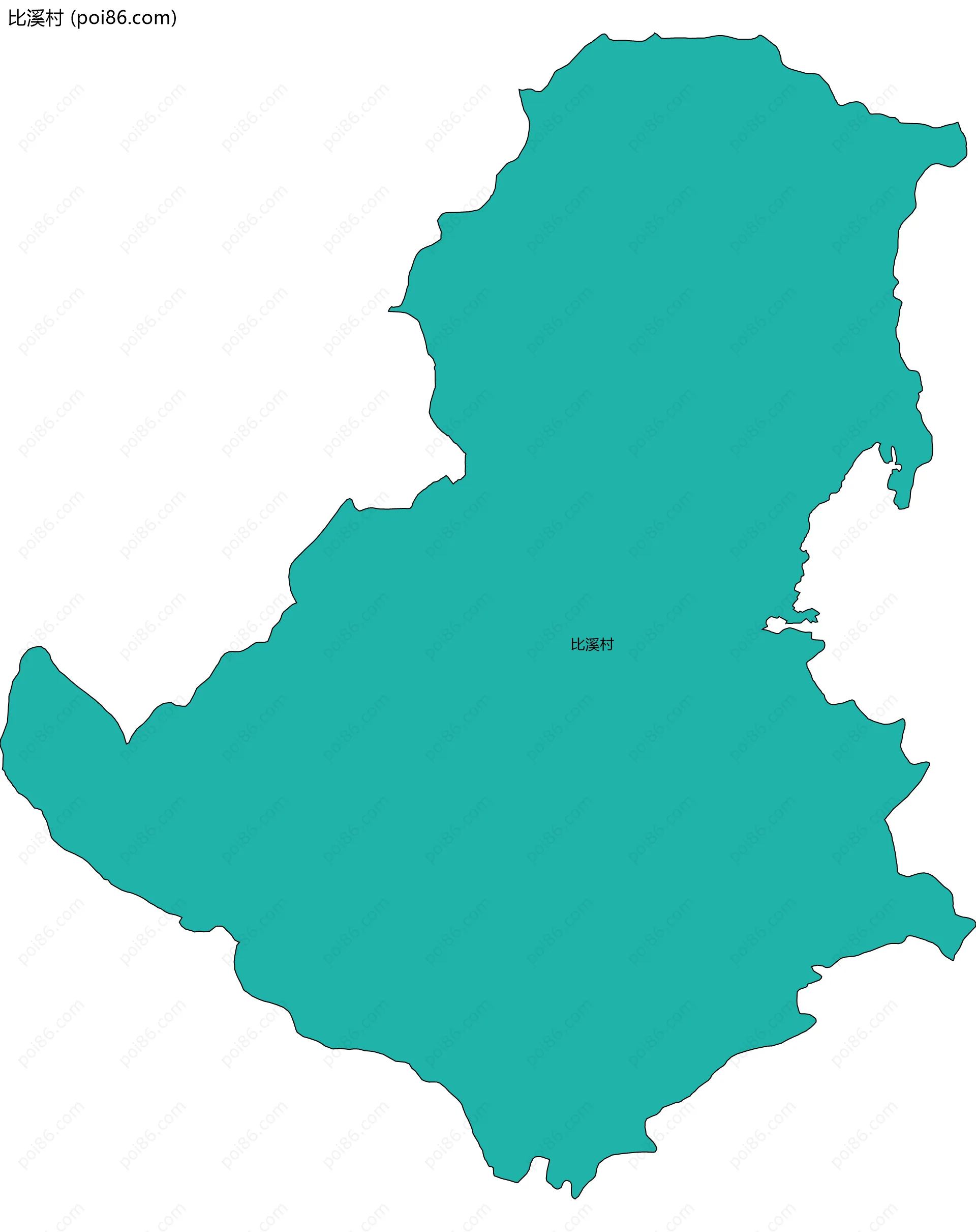 比溪村边界地图