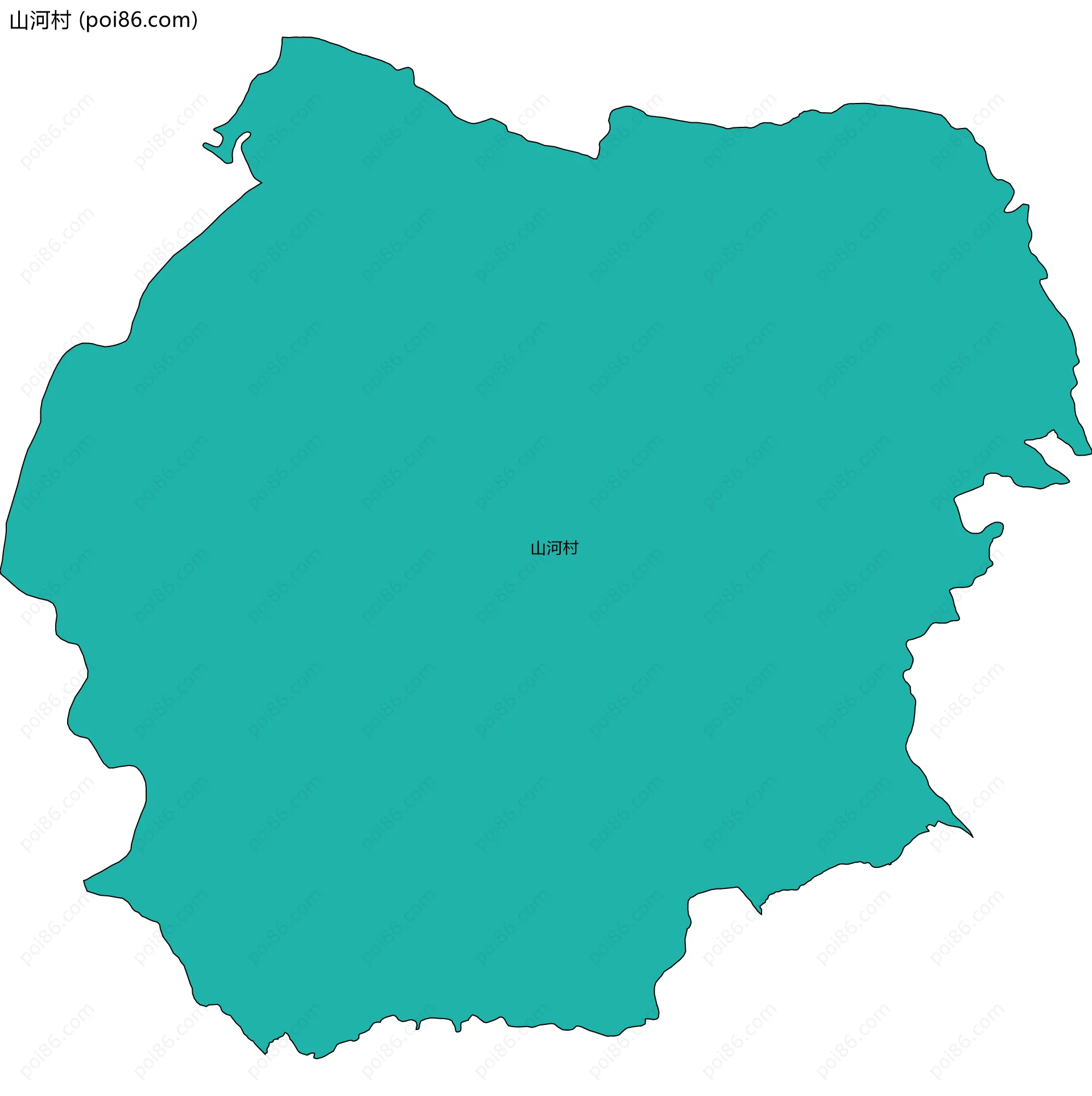 山河村边界地图