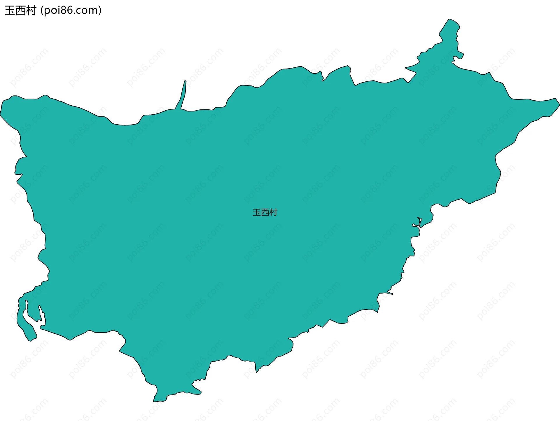 玉西村边界地图