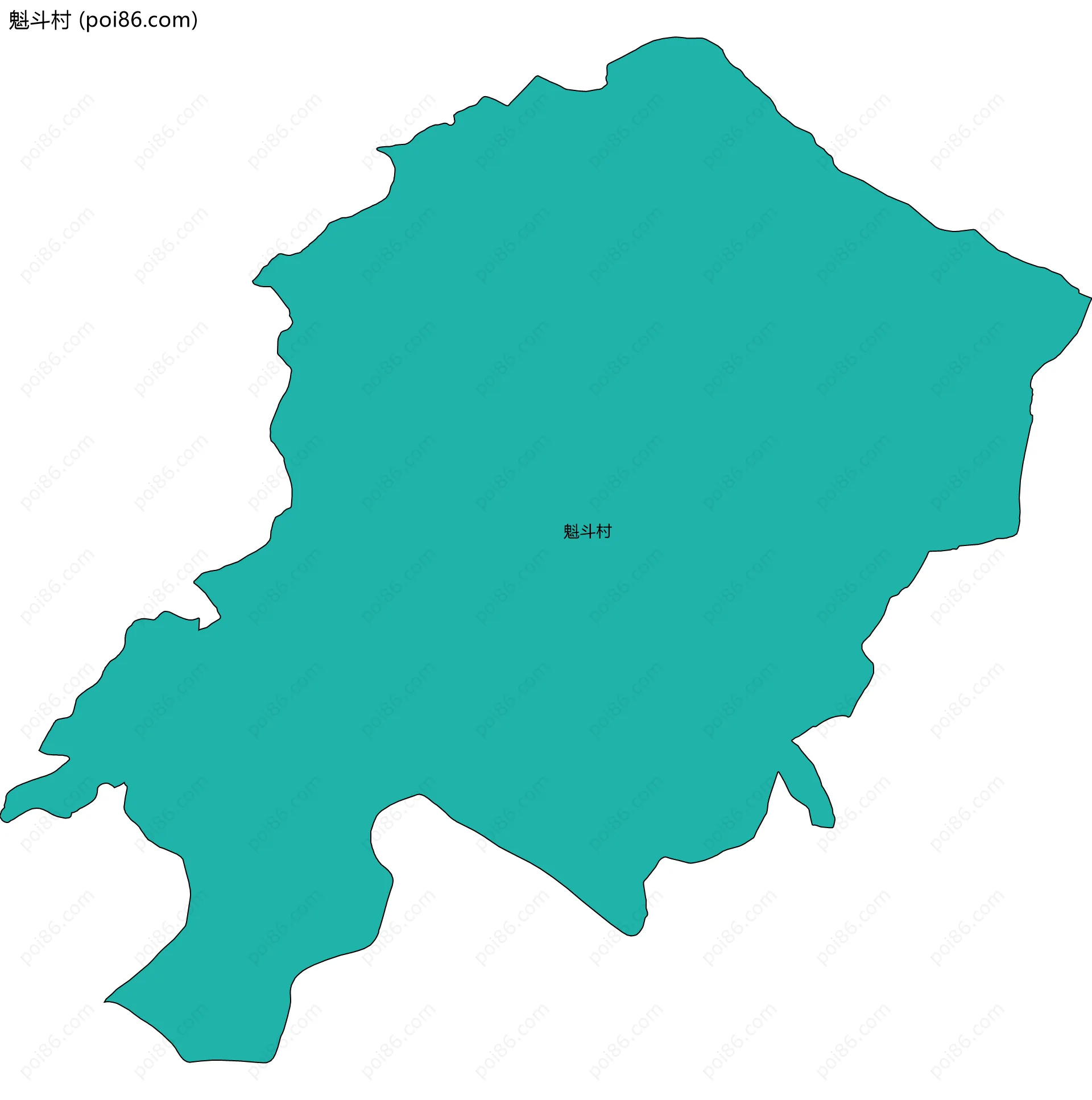 魁斗村边界地图