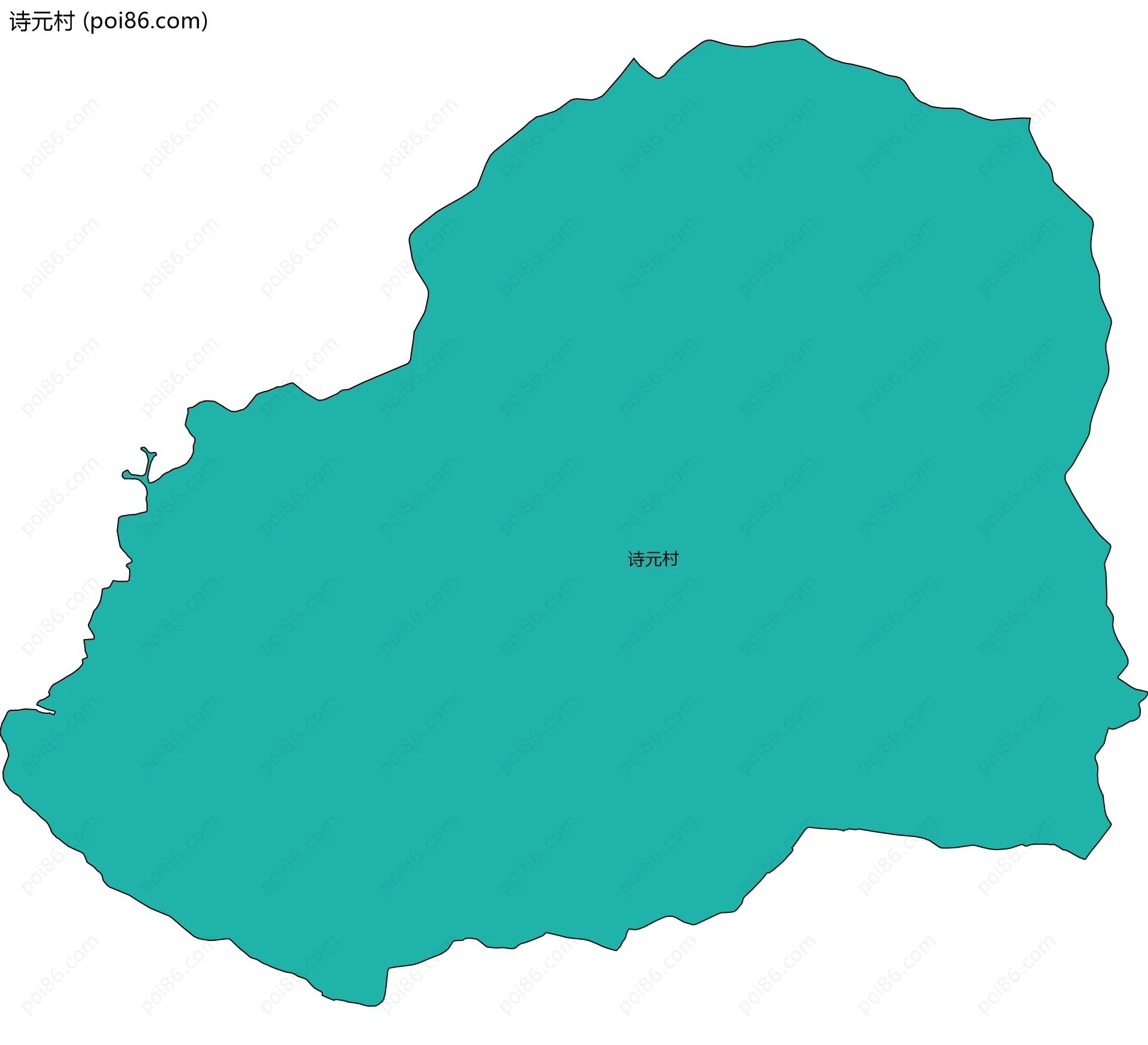 诗元村边界地图