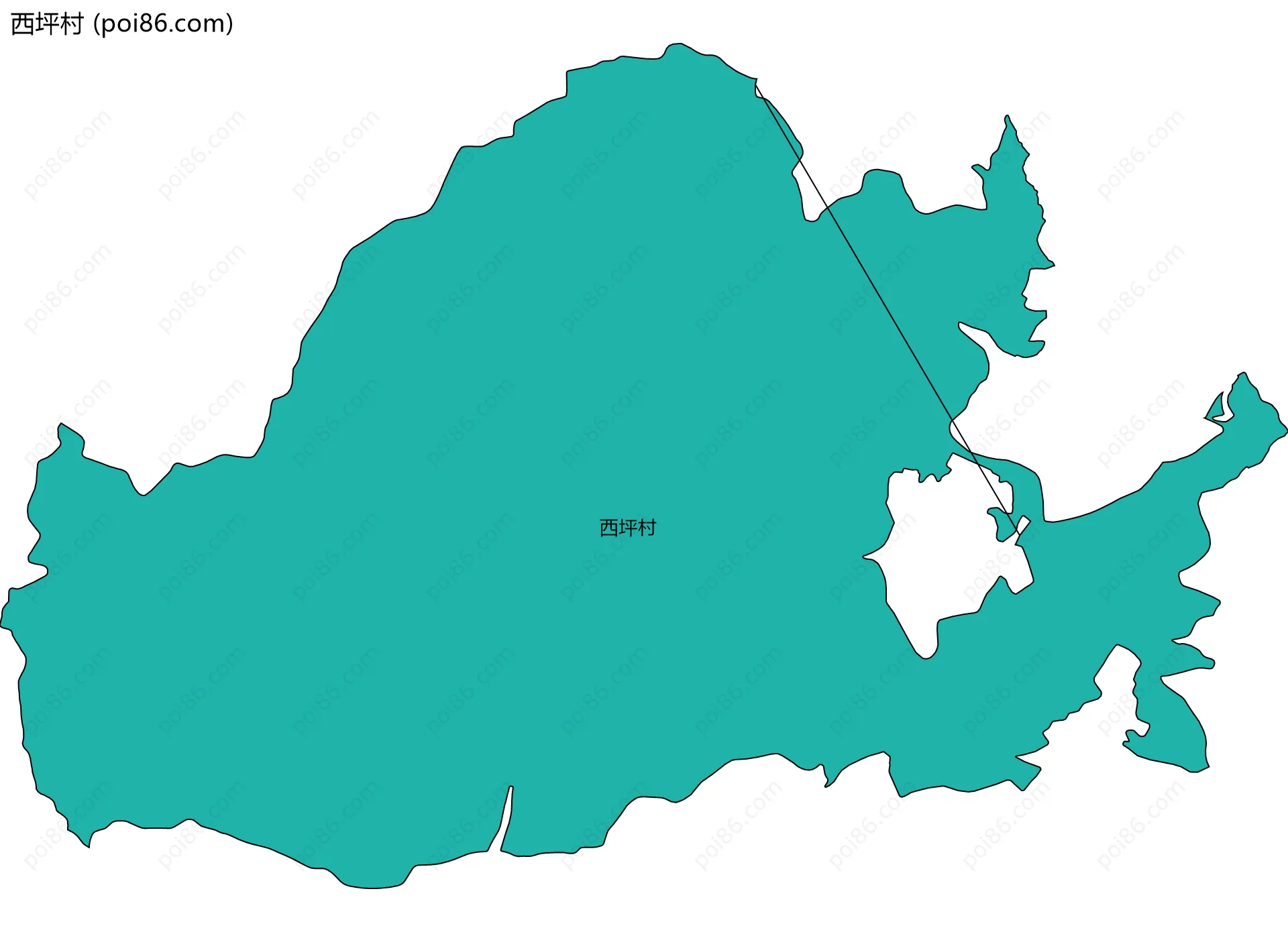 西坪村边界地图