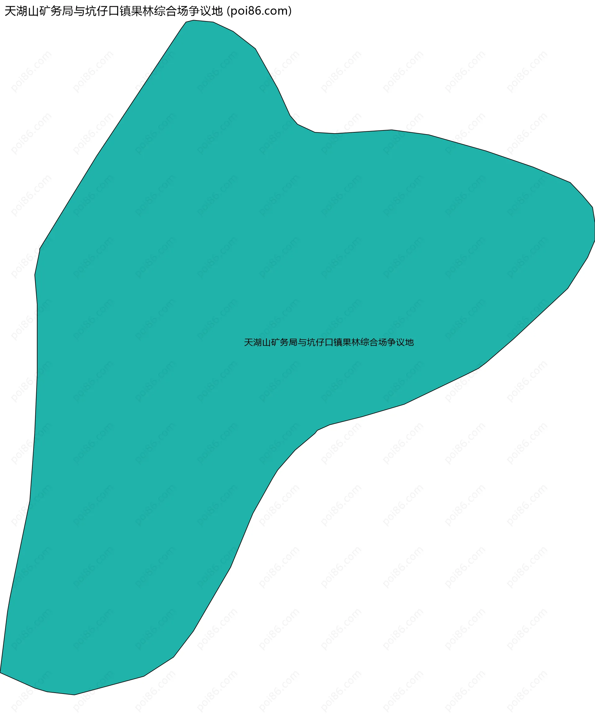 天湖山矿务局与坑仔口镇果林综合场争议地边界地图