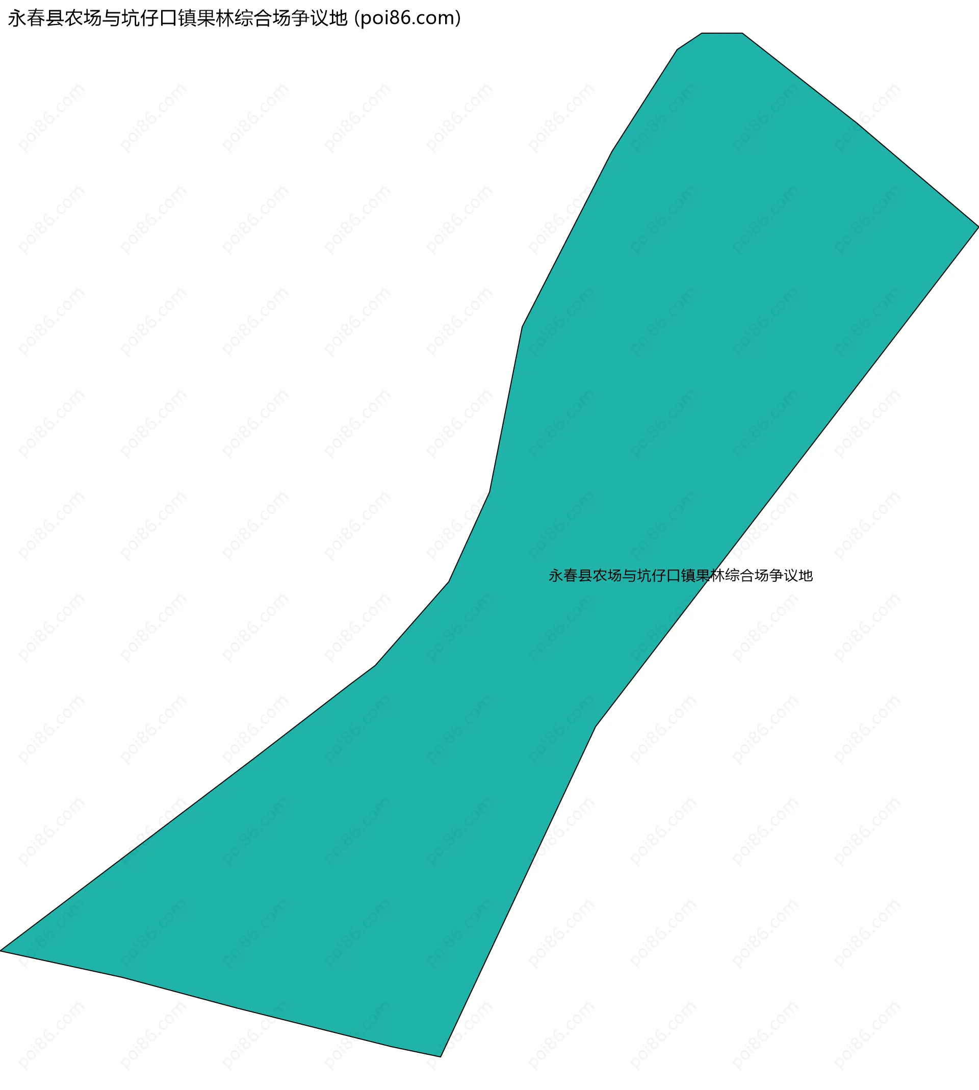 永春县农场与坑仔口镇果林综合场争议地边界地图