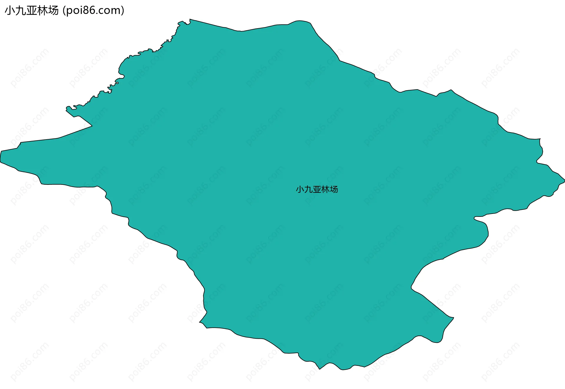 小九亚林场边界地图