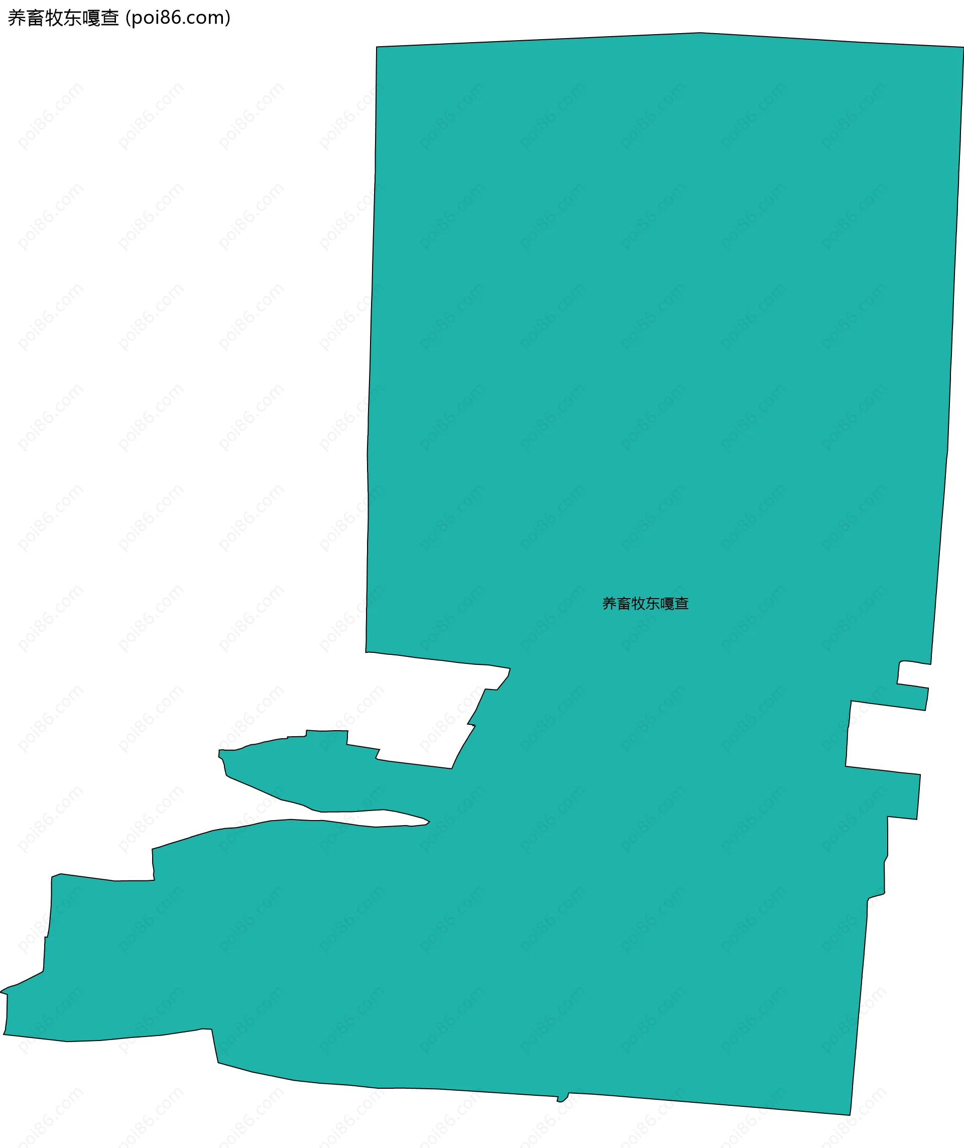养畜牧东嘎查边界地图