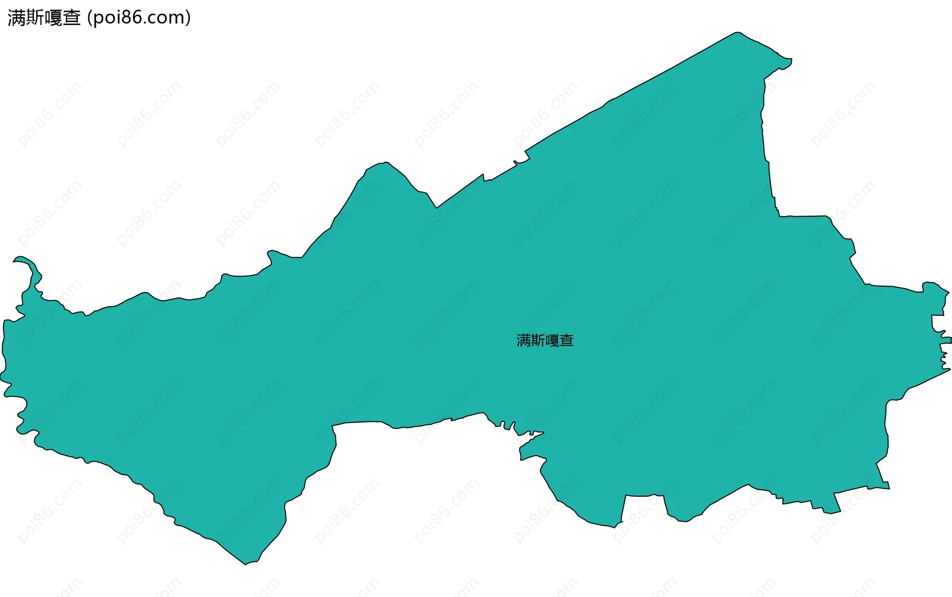 满斯嘎查边界地图