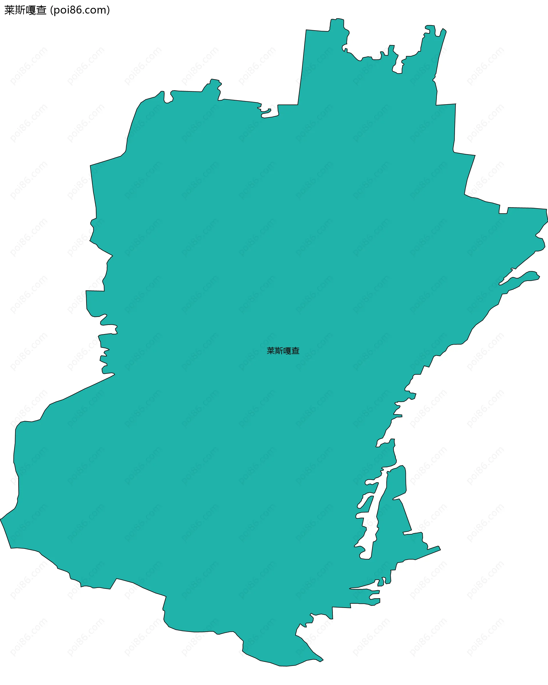 莱斯嘎查边界地图