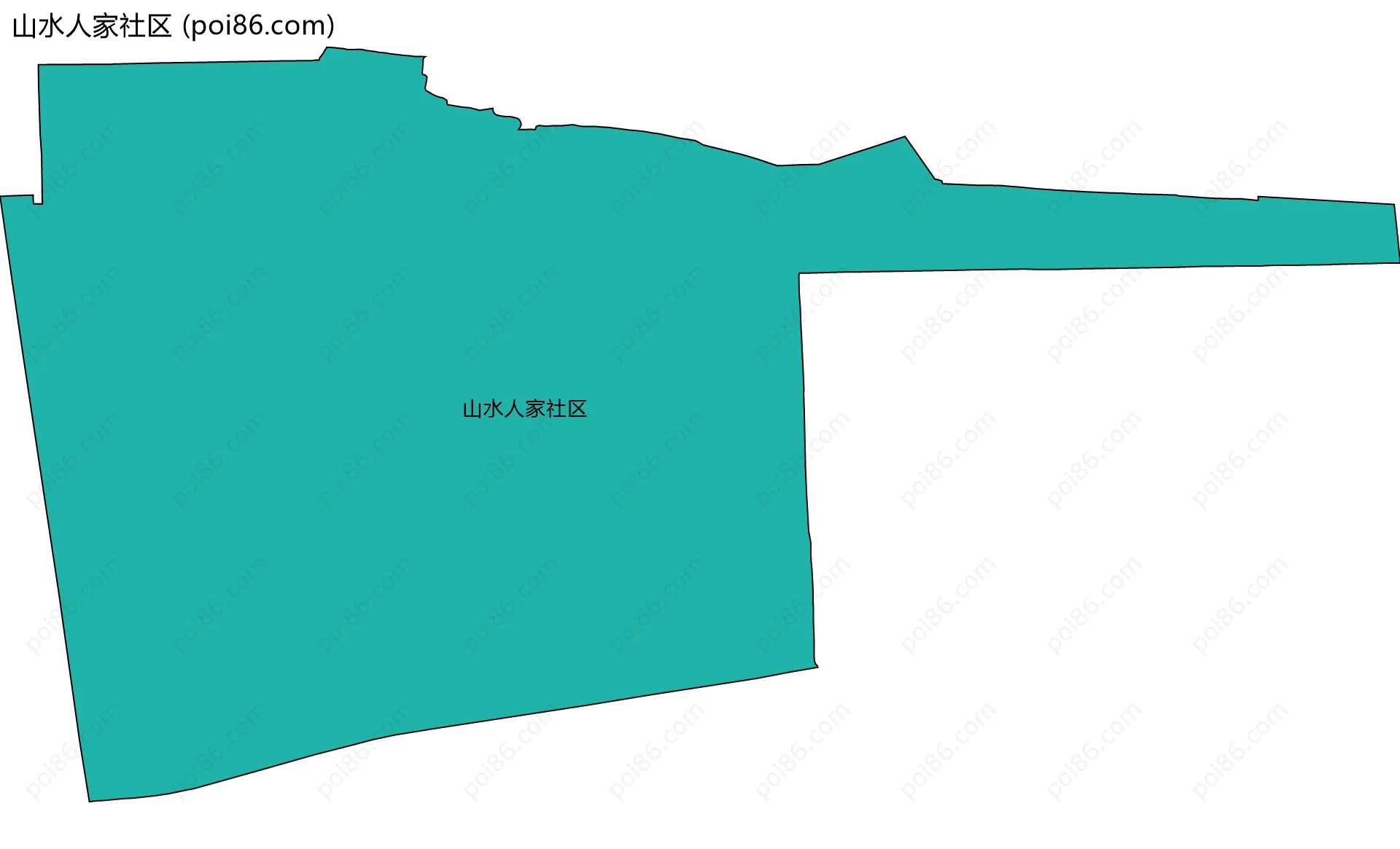 山水人家社区边界地图