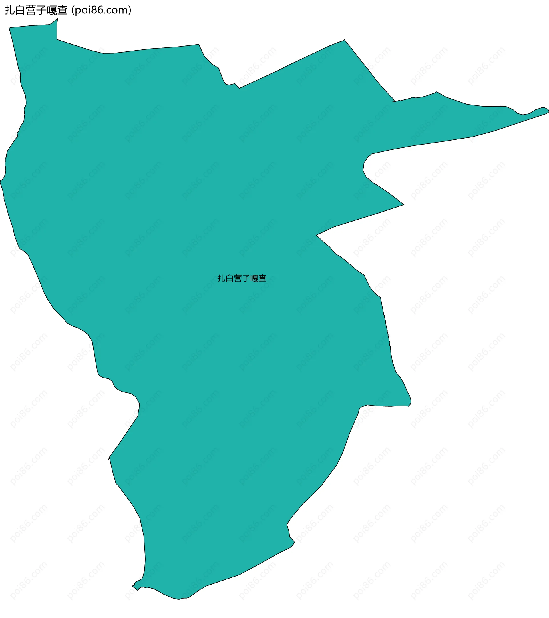 扎白营子嘎查边界地图