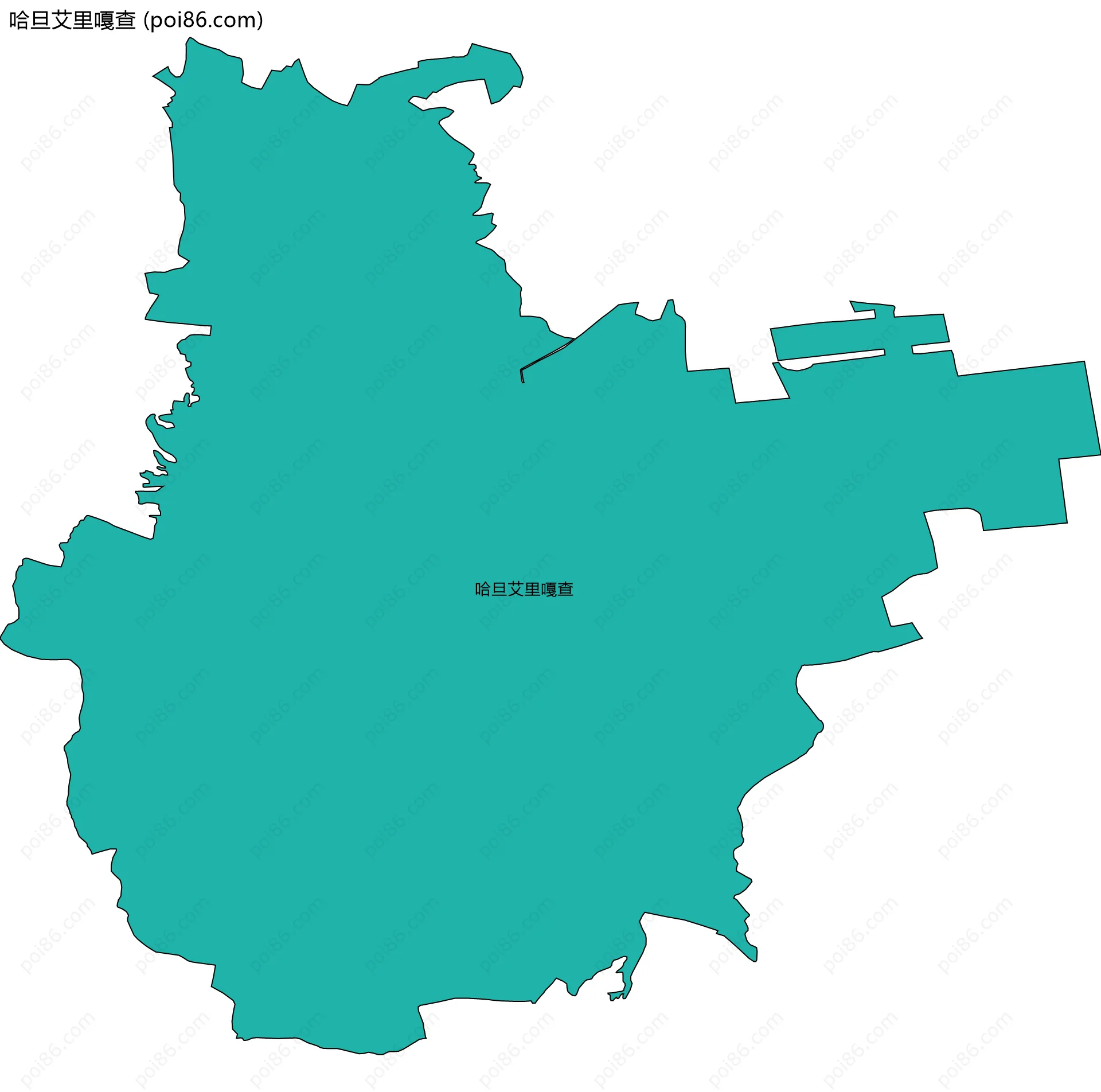 哈旦艾里嘎查边界地图