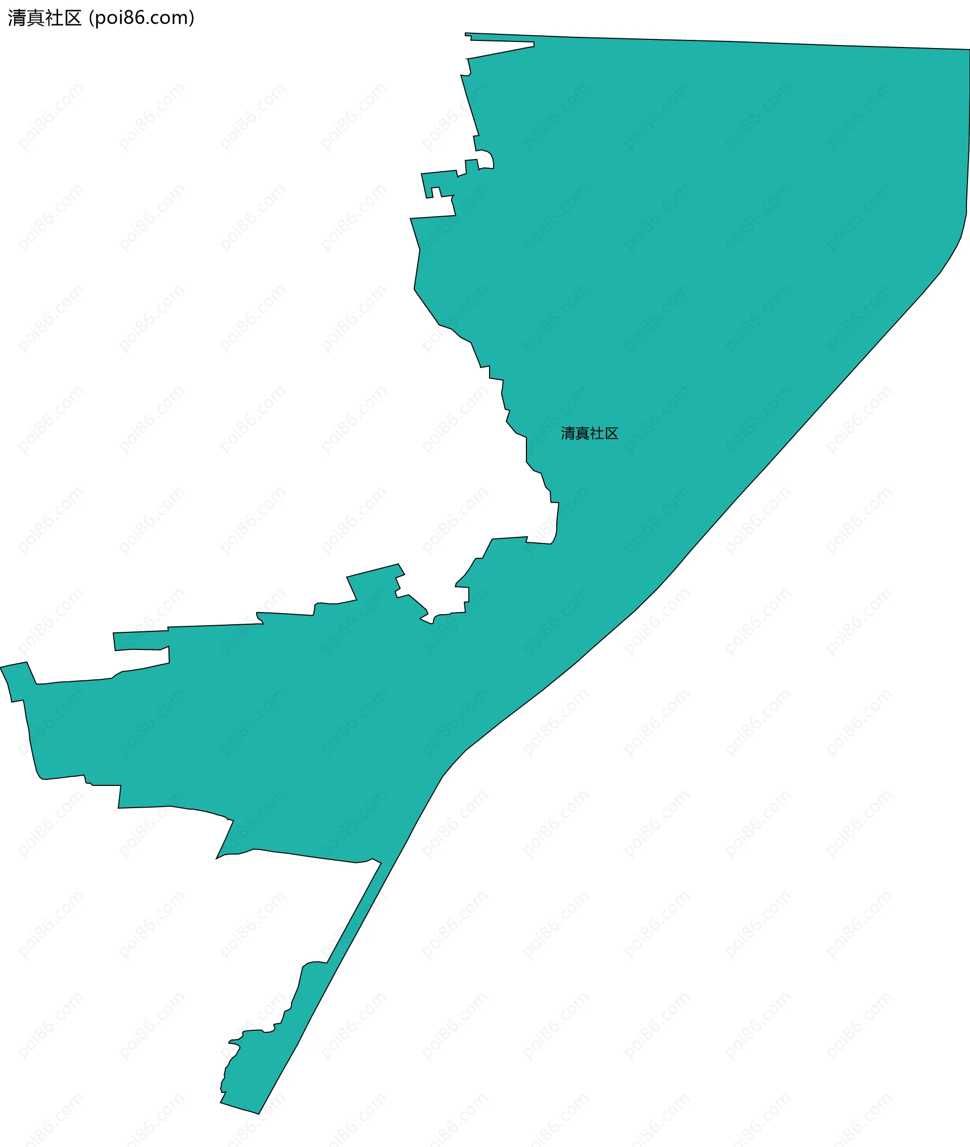 清真社区边界地图