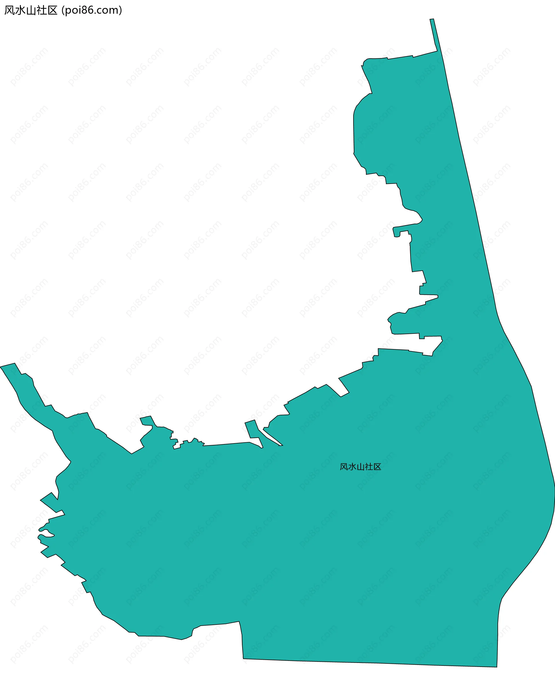 风水山社区边界地图