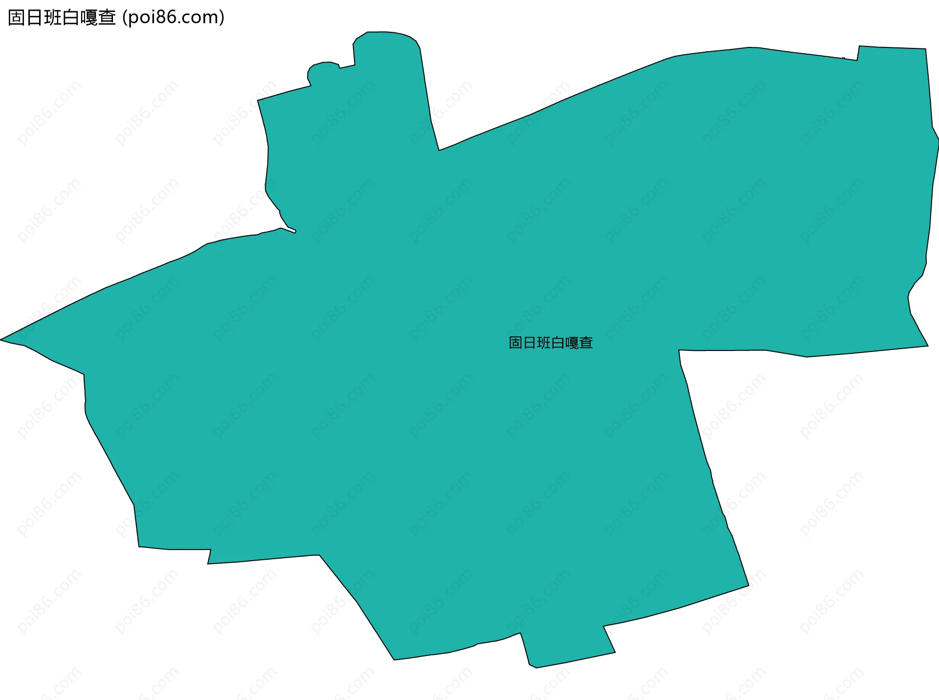 固日班白嘎查边界地图