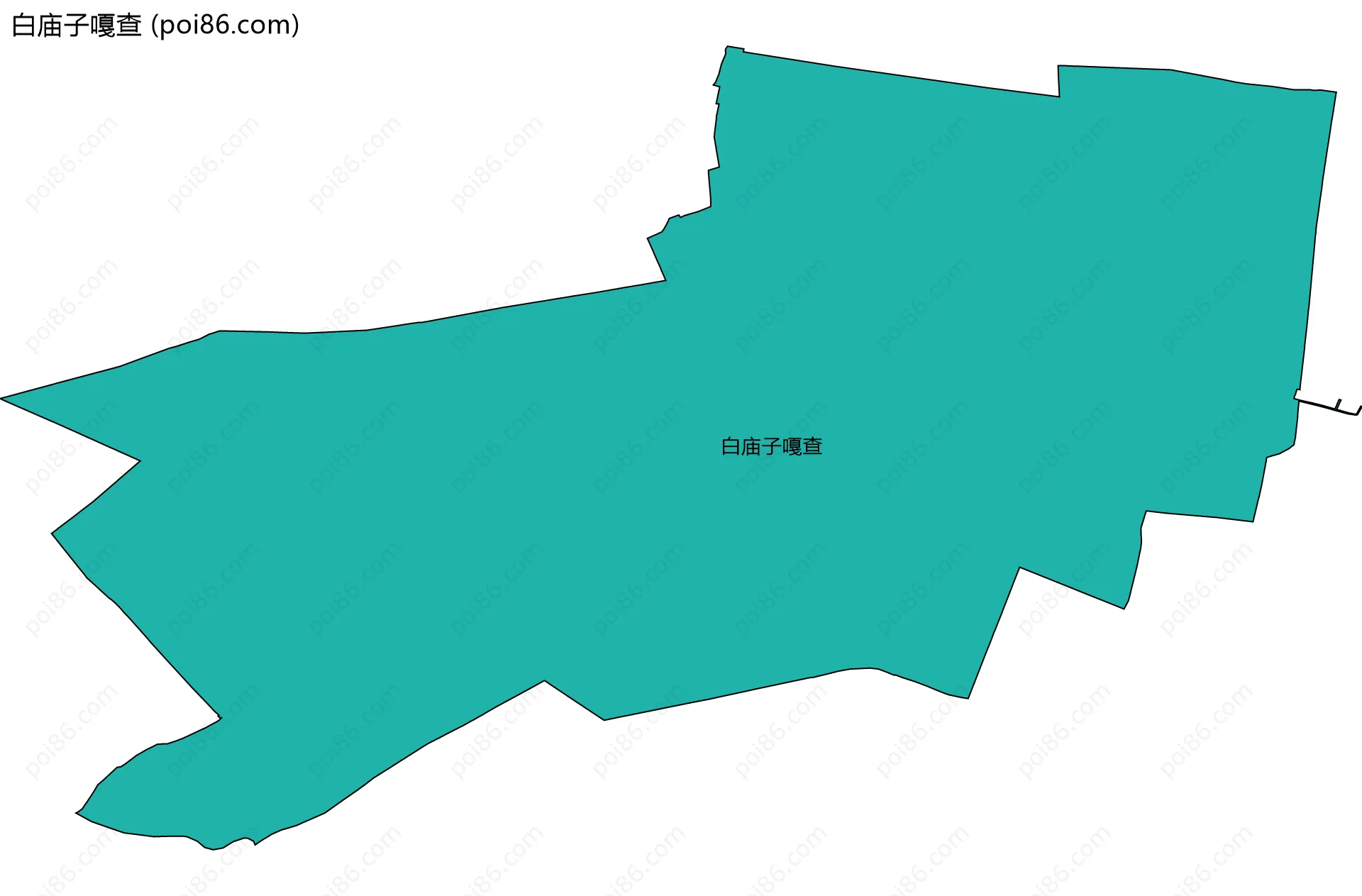 白庙子嘎查边界地图