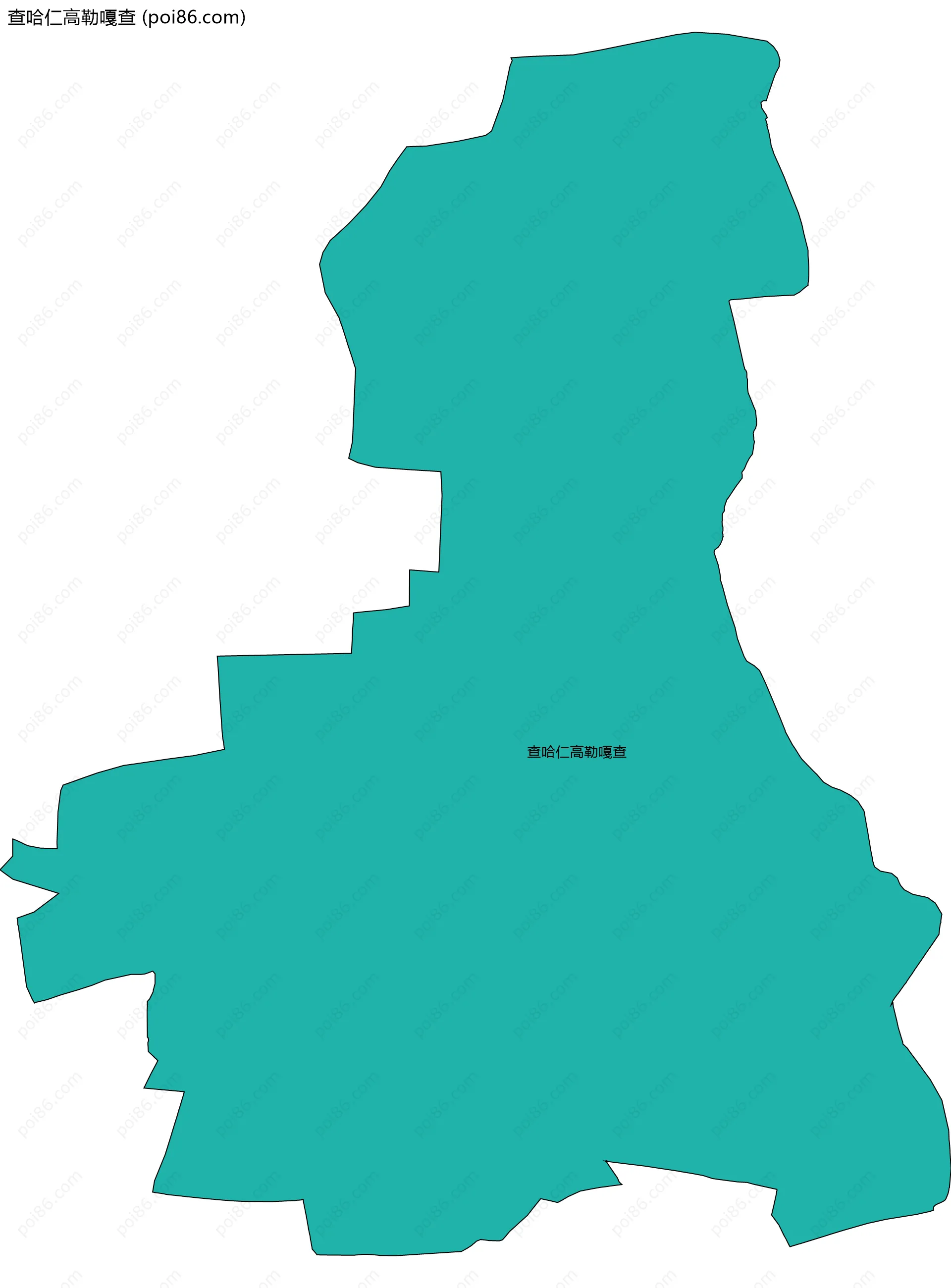 查哈仁高勒嘎查边界地图