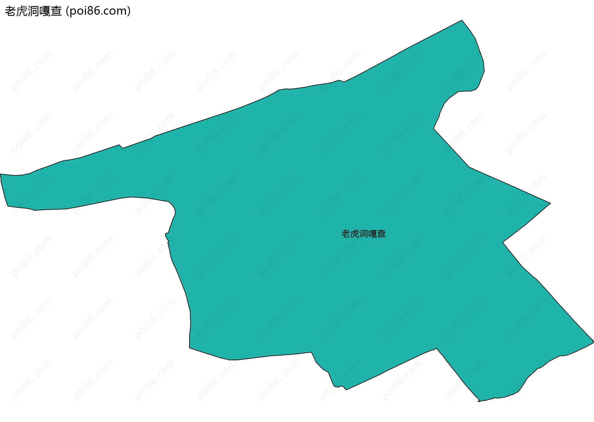 老虎洞嘎查边界地图