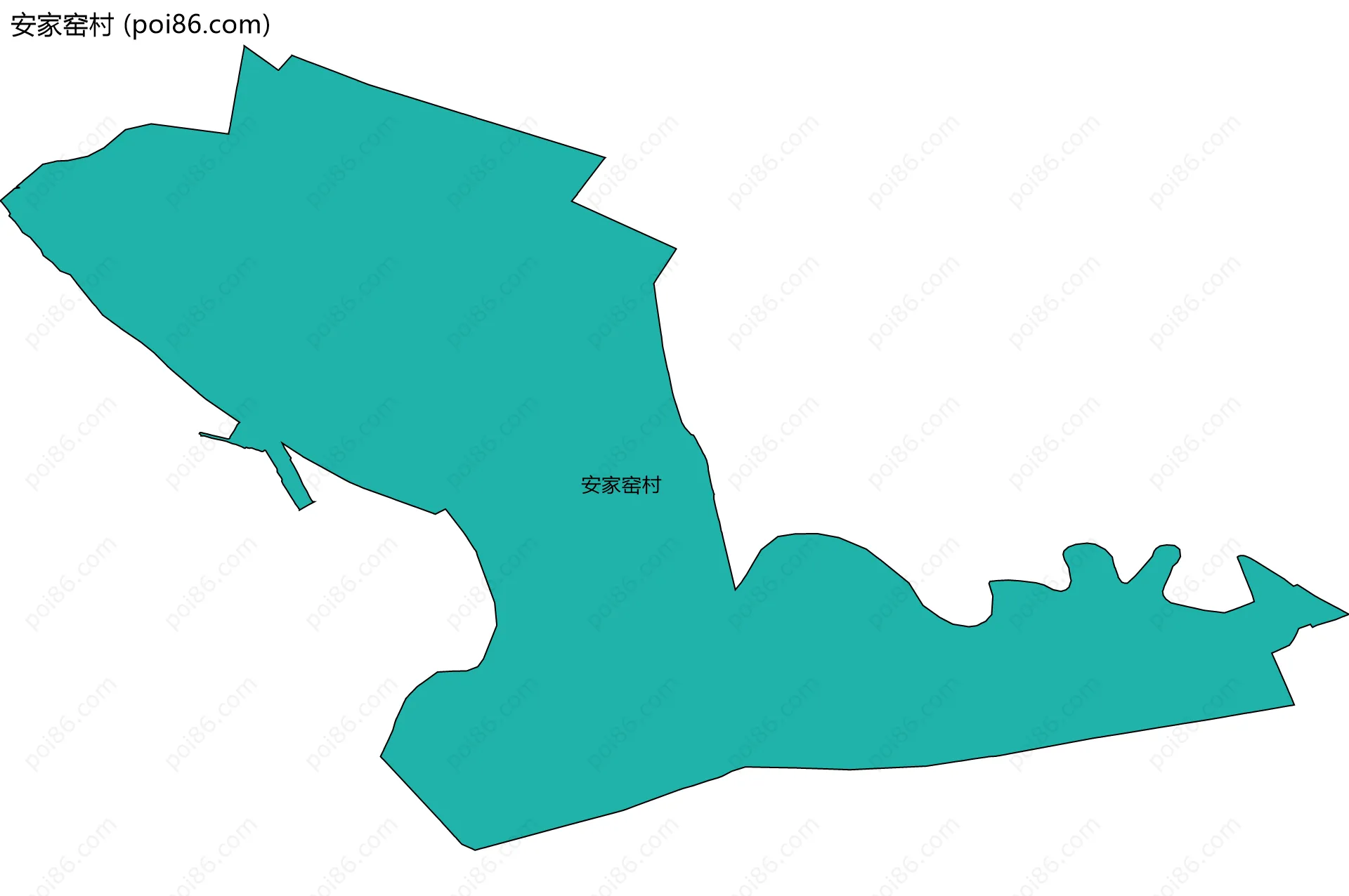 安家窑村边界地图