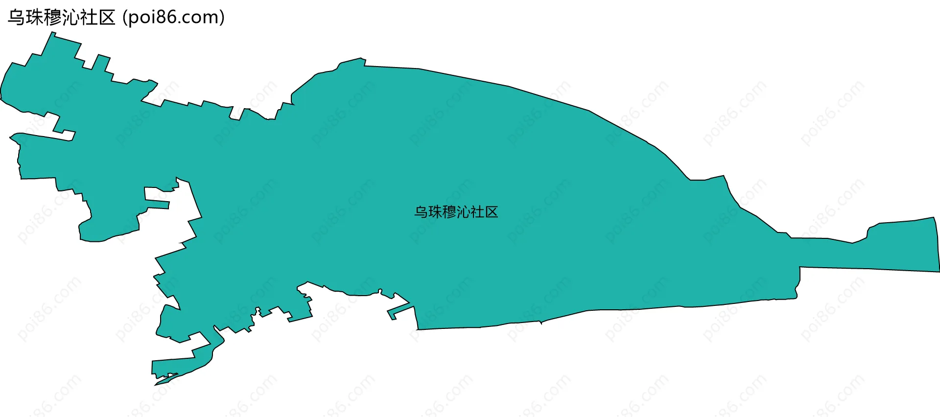 乌珠穆沁社区边界地图