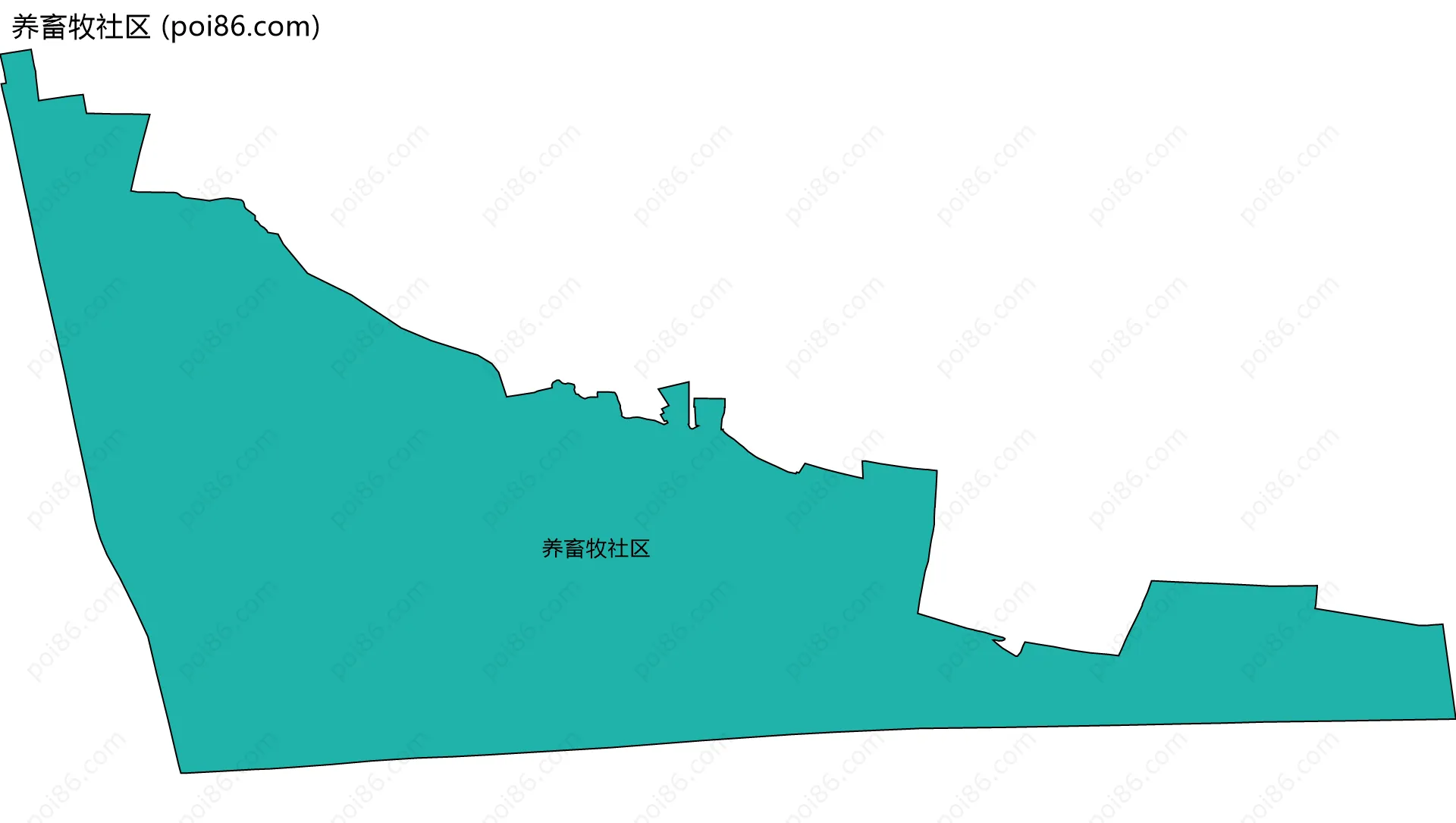养畜牧社区边界地图