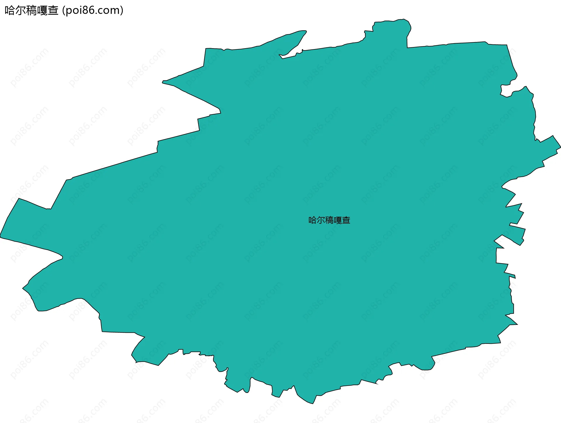 哈尔稿嘎查边界地图