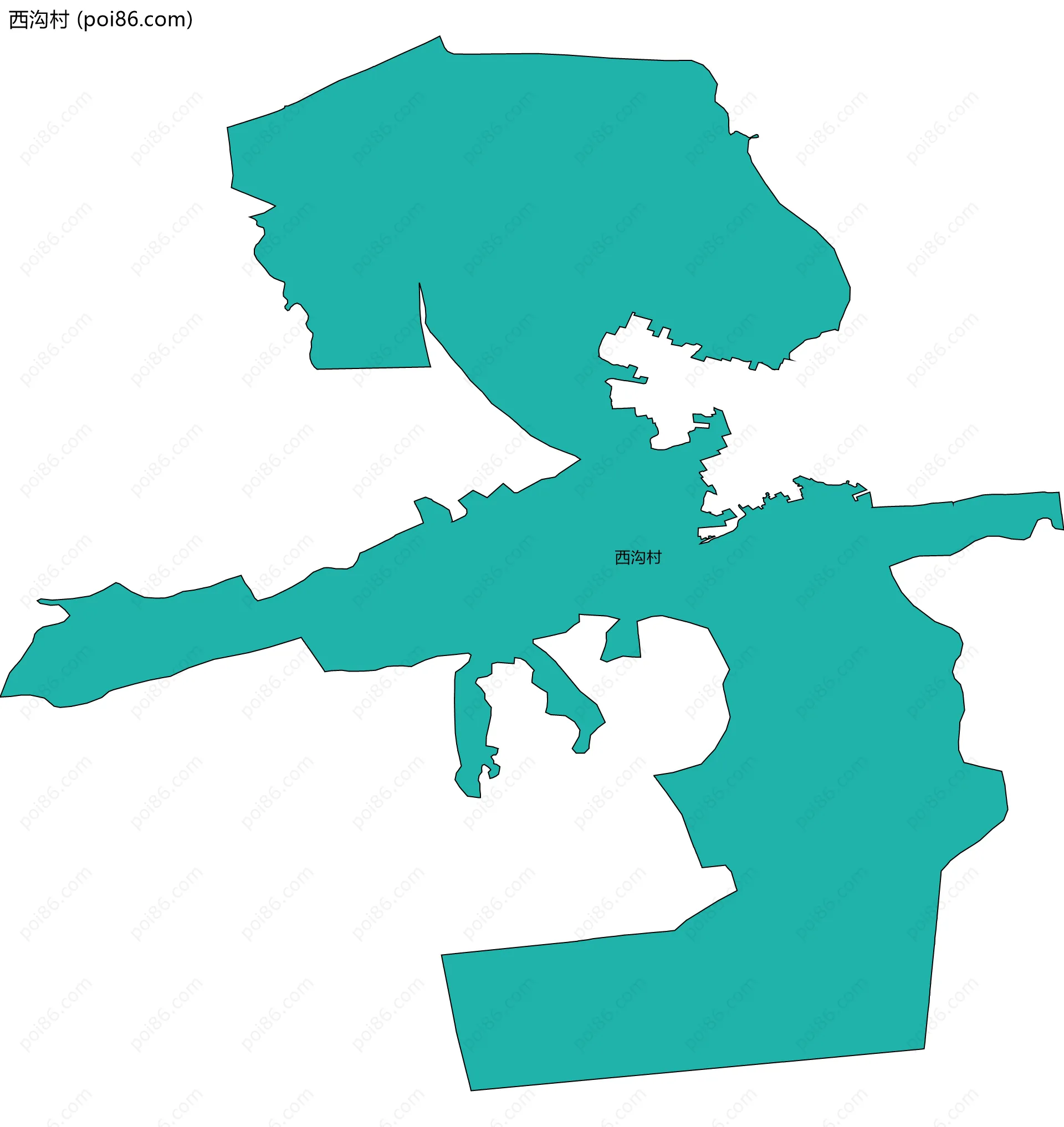 西沟村边界地图