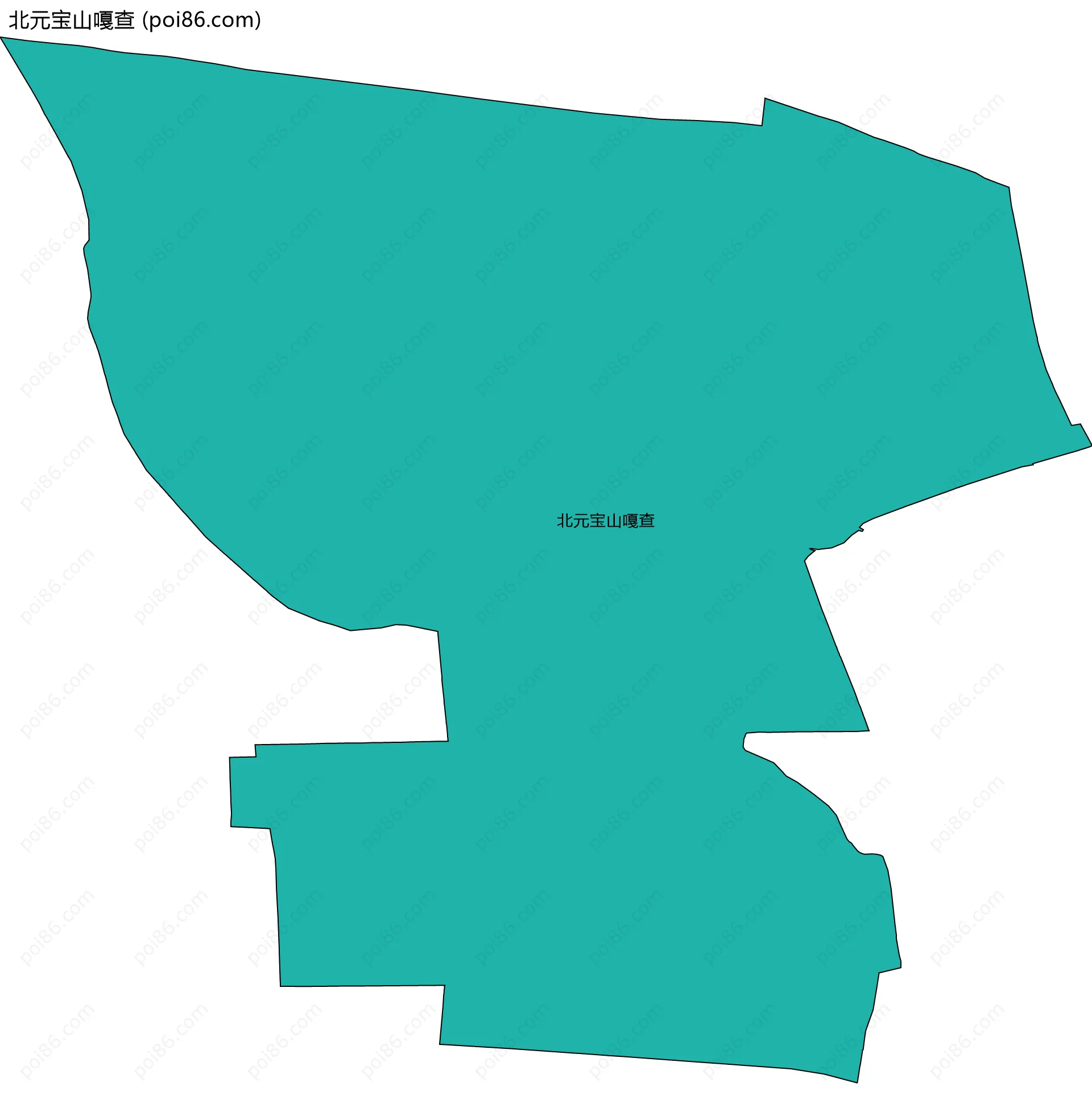北元宝山嘎查边界地图
