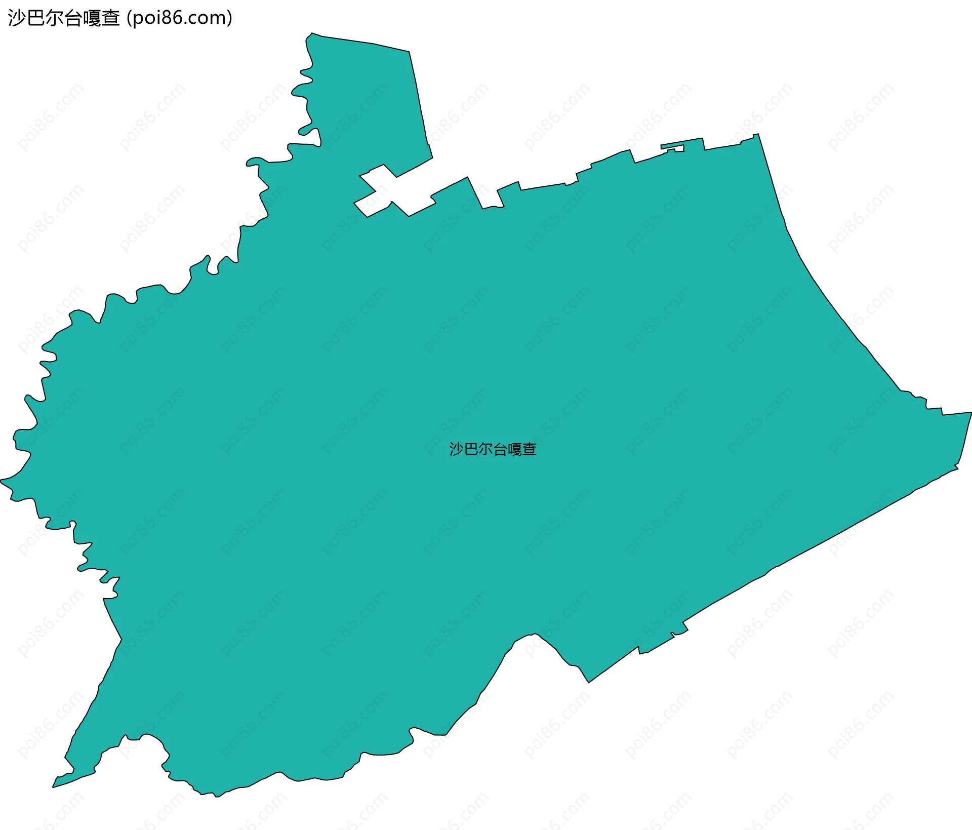 沙巴尔台嘎查边界地图