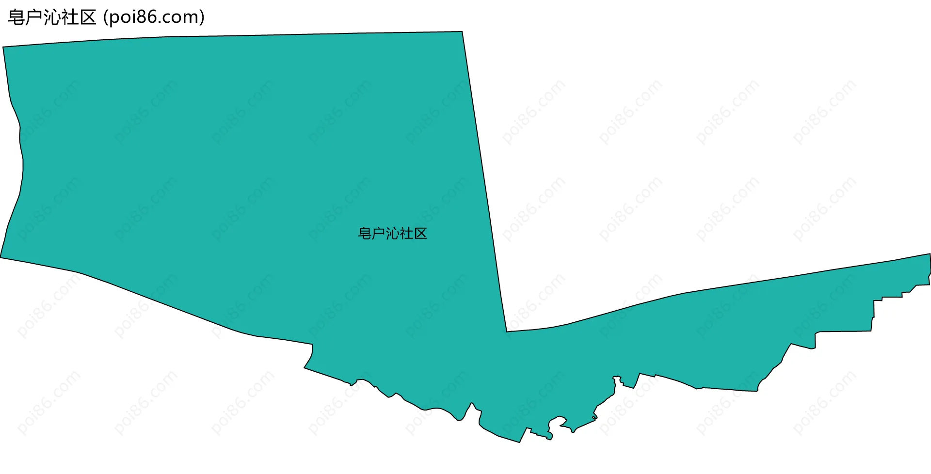 皂户沁社区边界地图