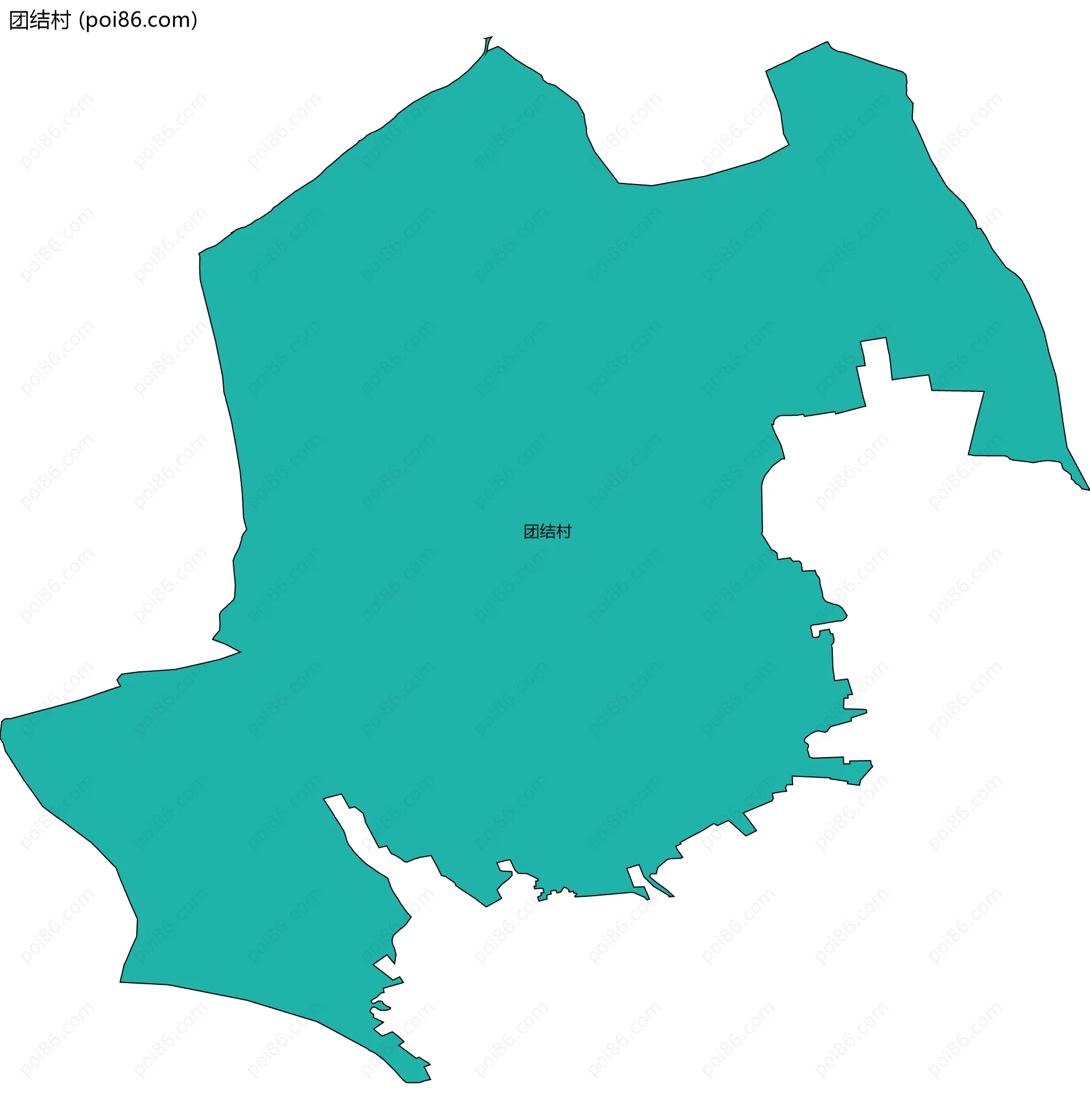 团结村边界地图