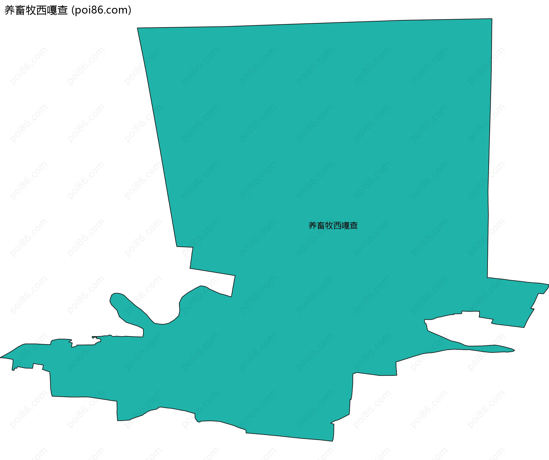 养畜牧西嘎查边界地图
