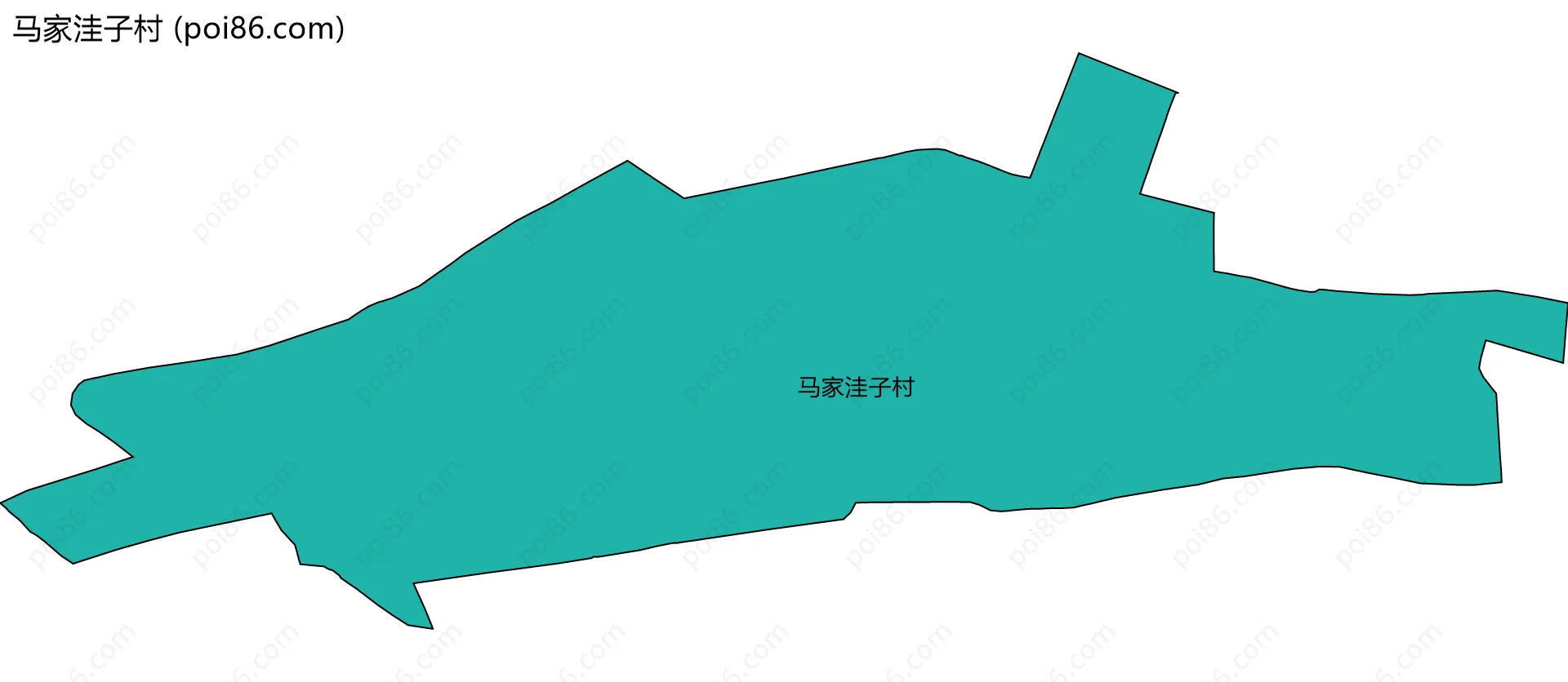 马家洼子村边界地图