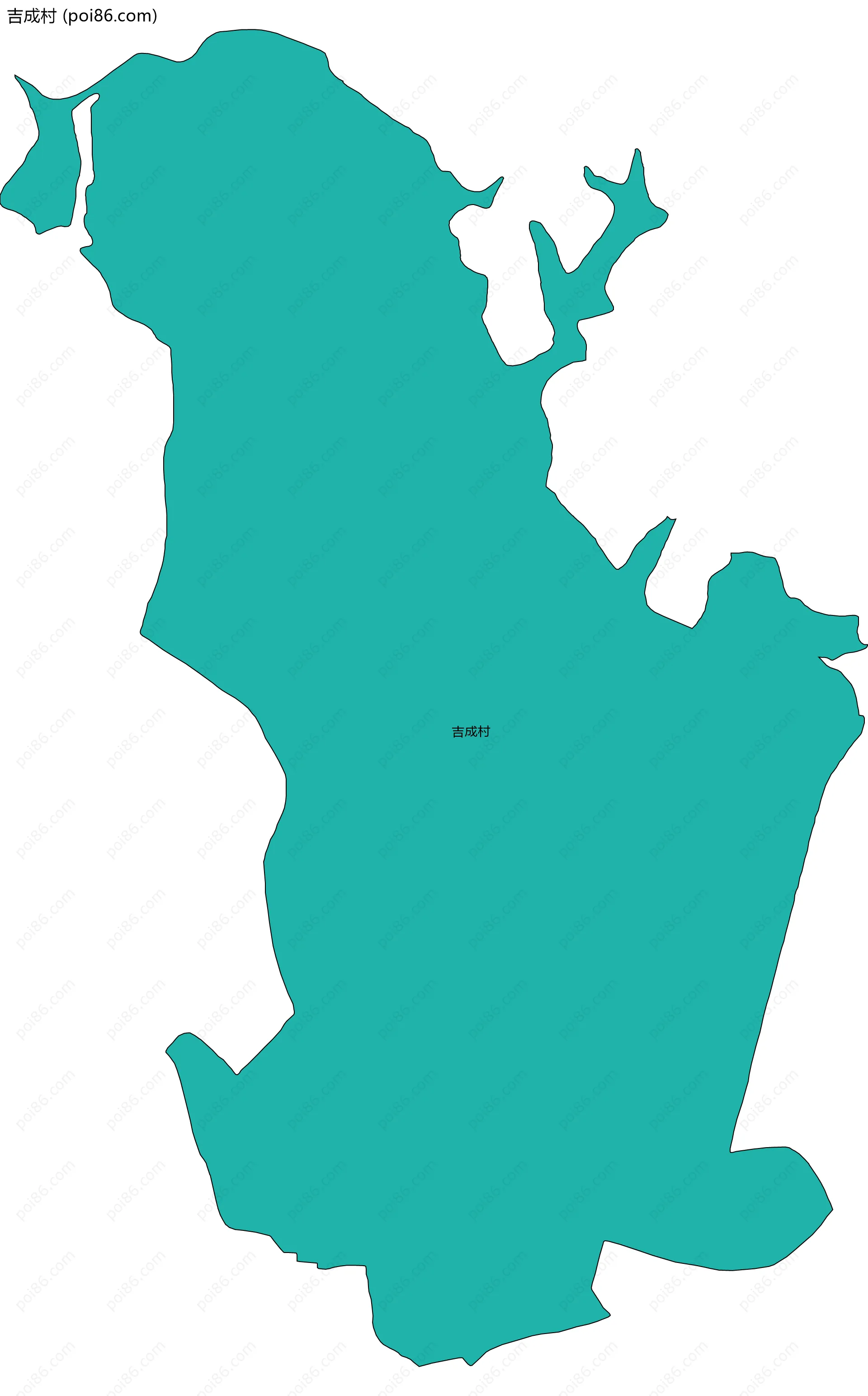 吉成村边界地图