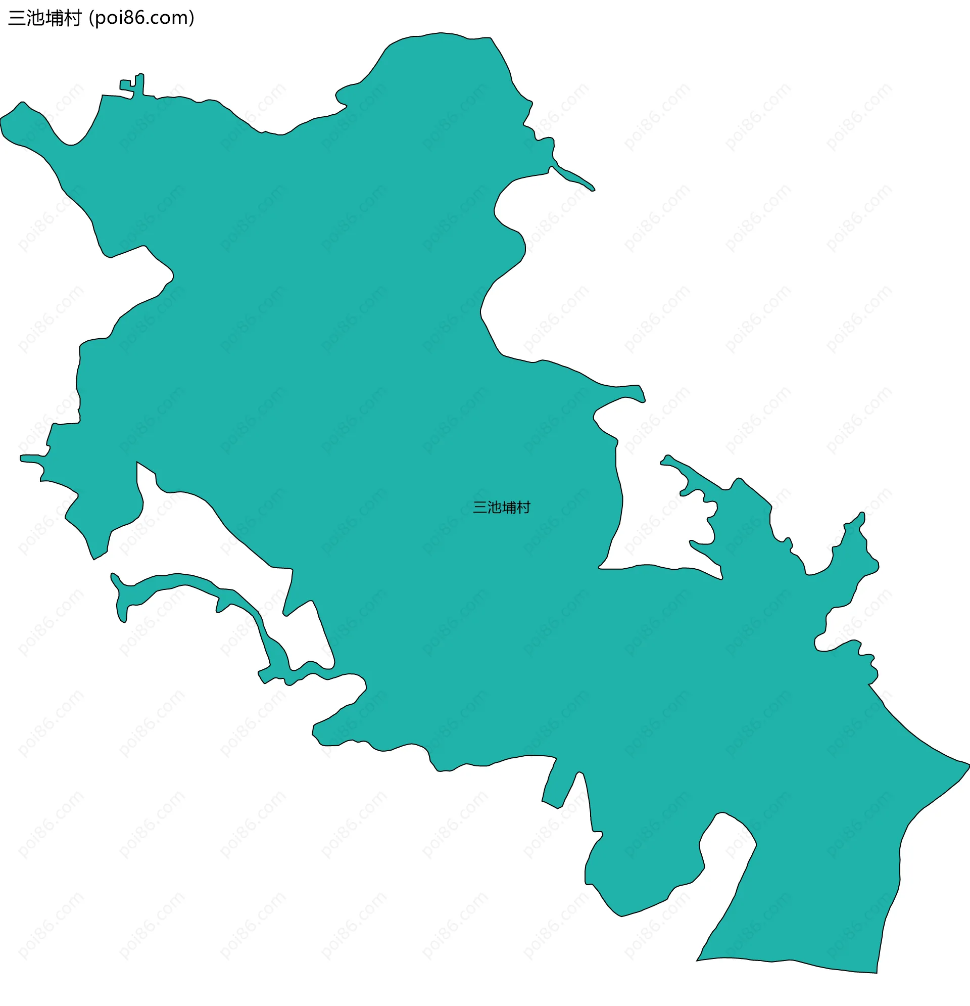 三池埔村边界地图