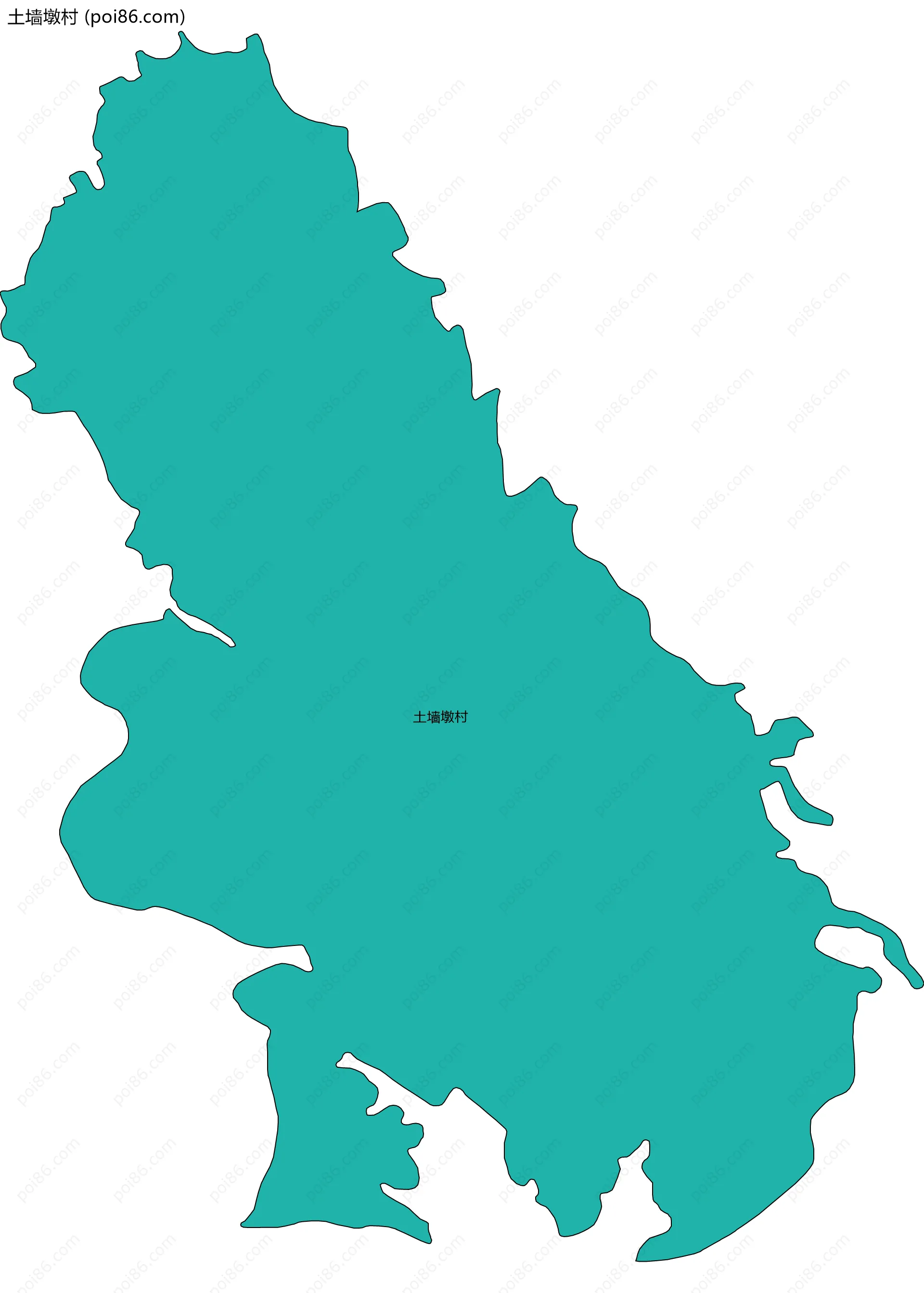 土墙墩村边界地图
