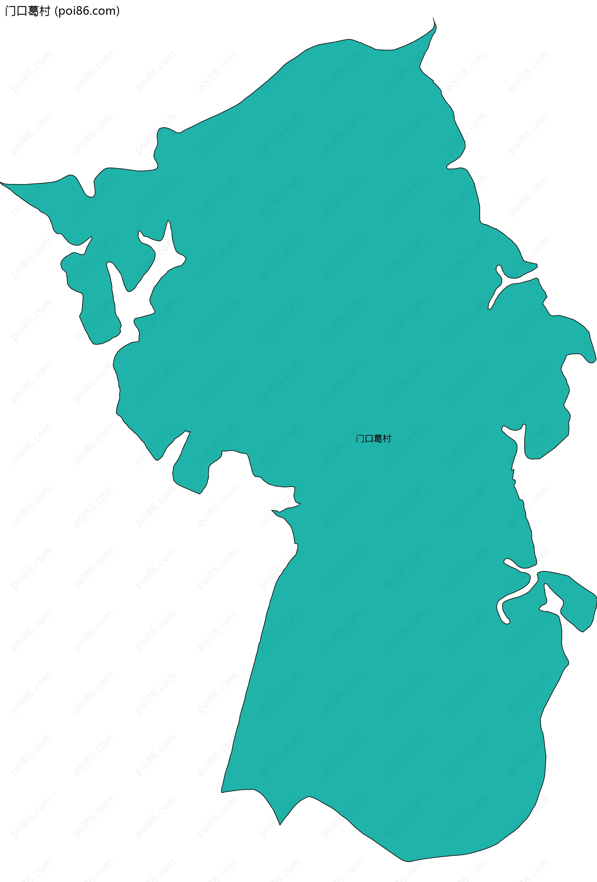 门口葛村边界地图