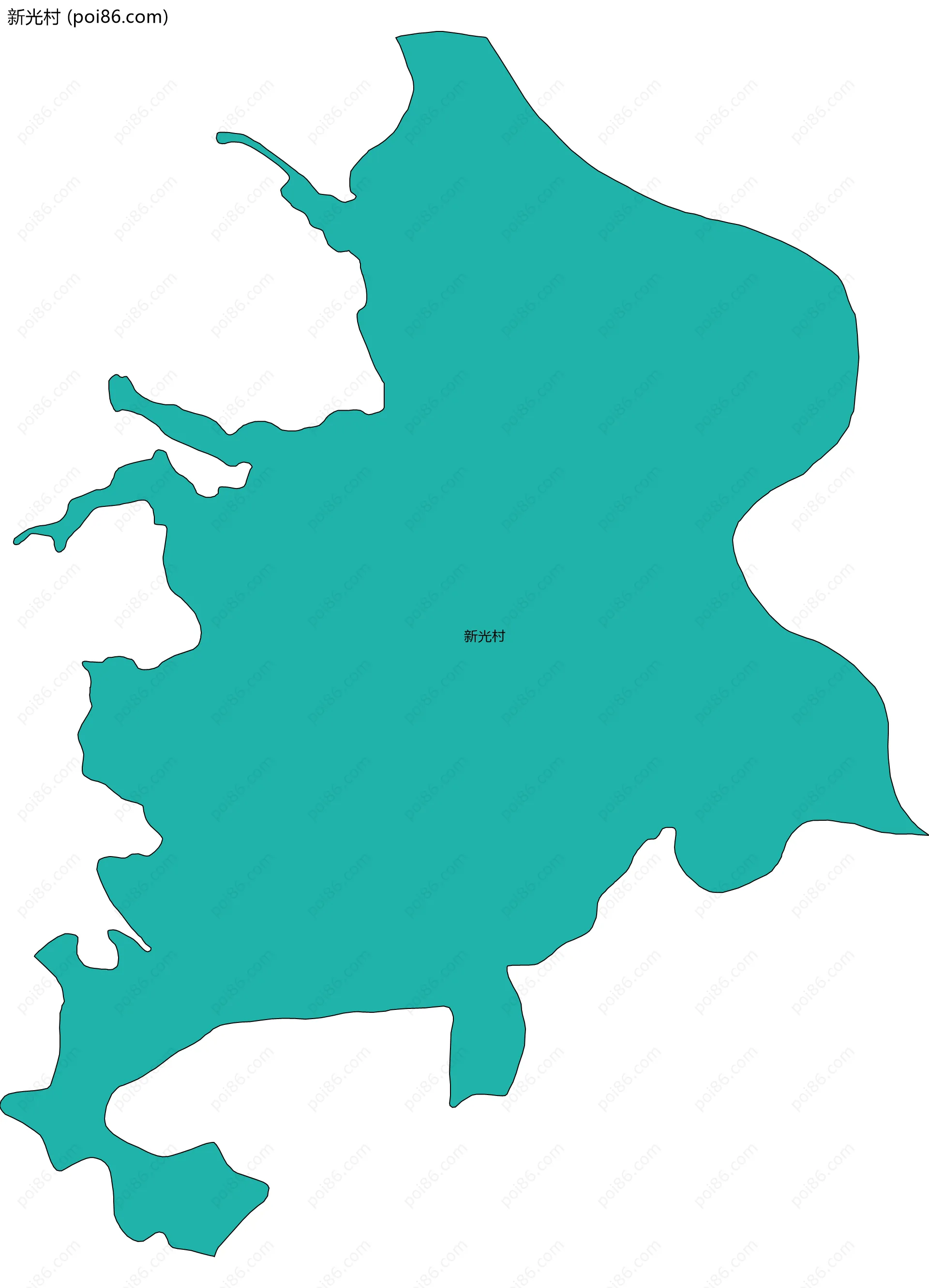 新光村边界地图