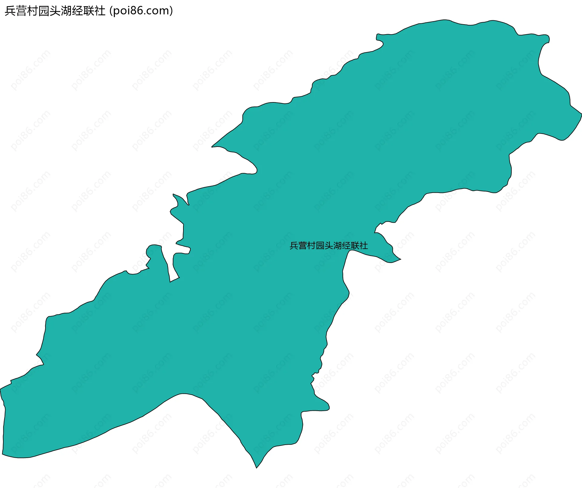 兵营村园头湖经联社边界地图