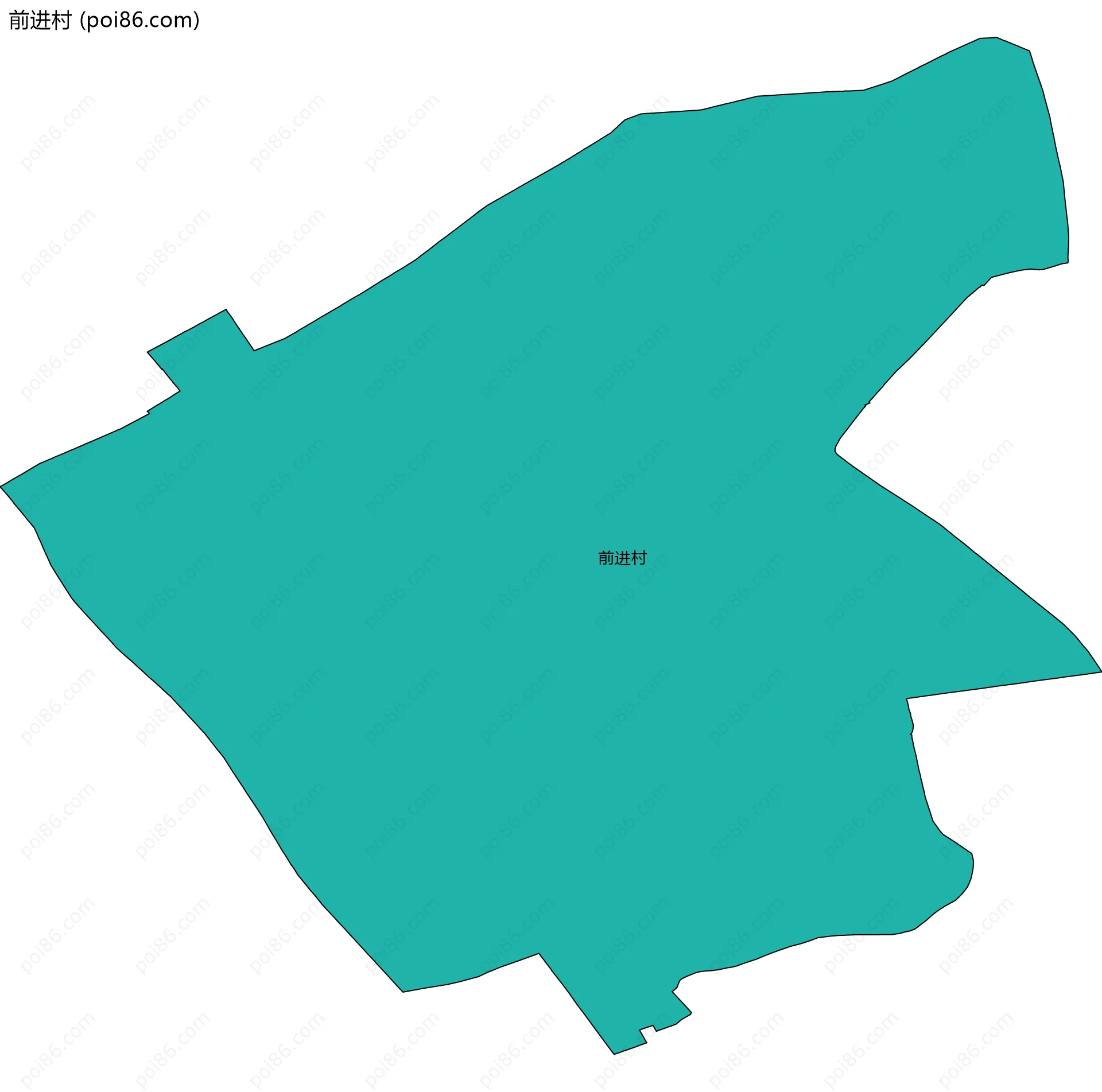 前进村边界地图