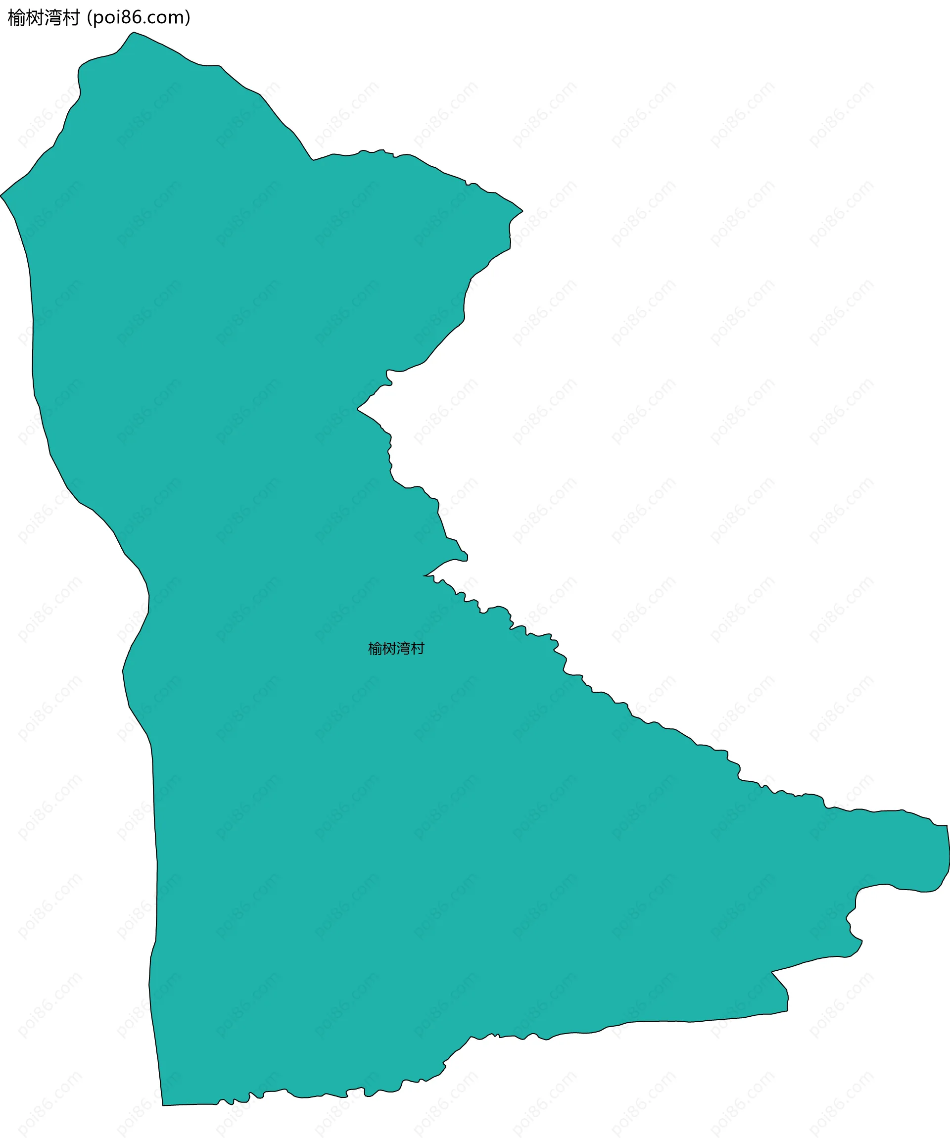 榆树湾村边界地图