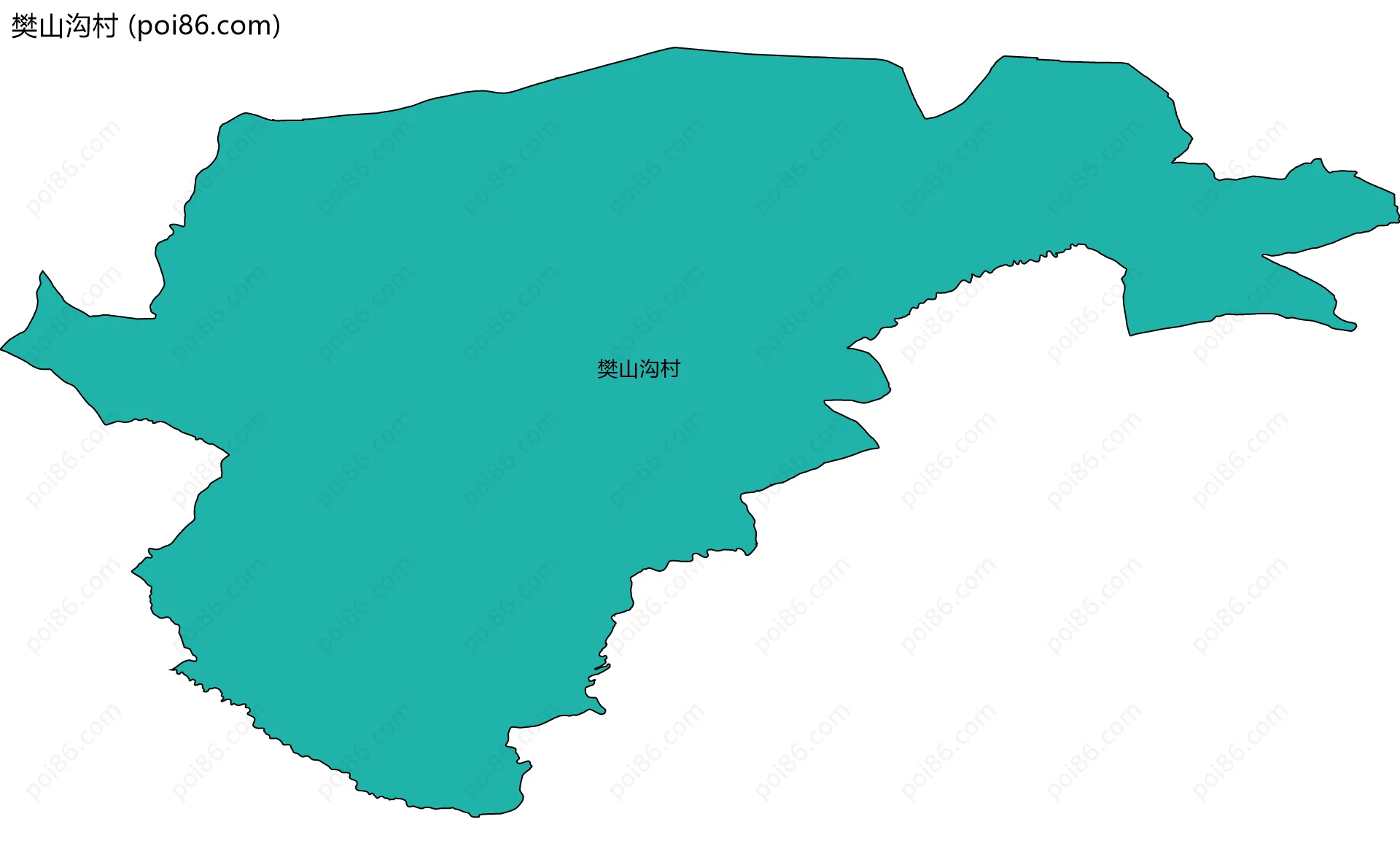 樊山沟村边界地图