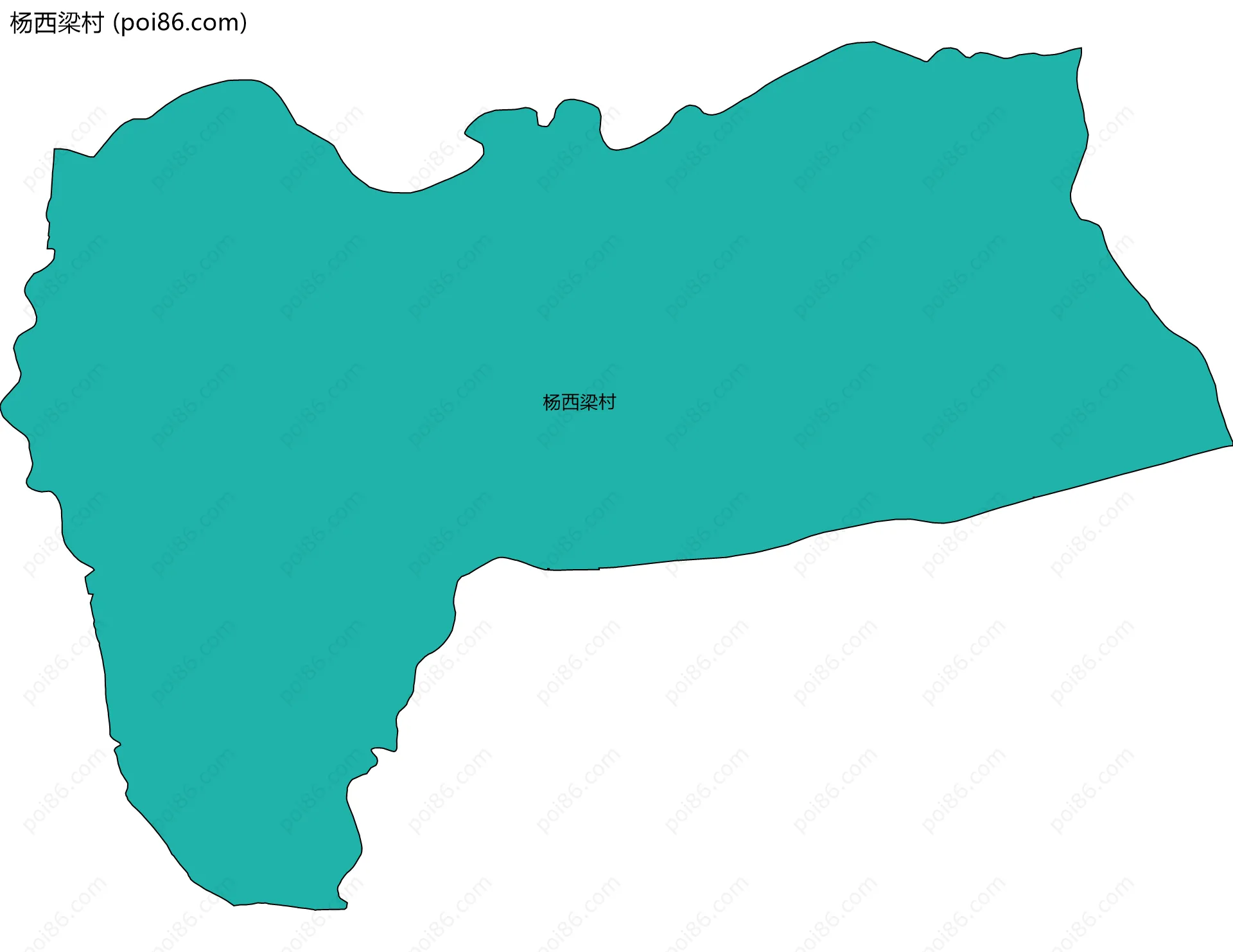 杨西梁村边界地图