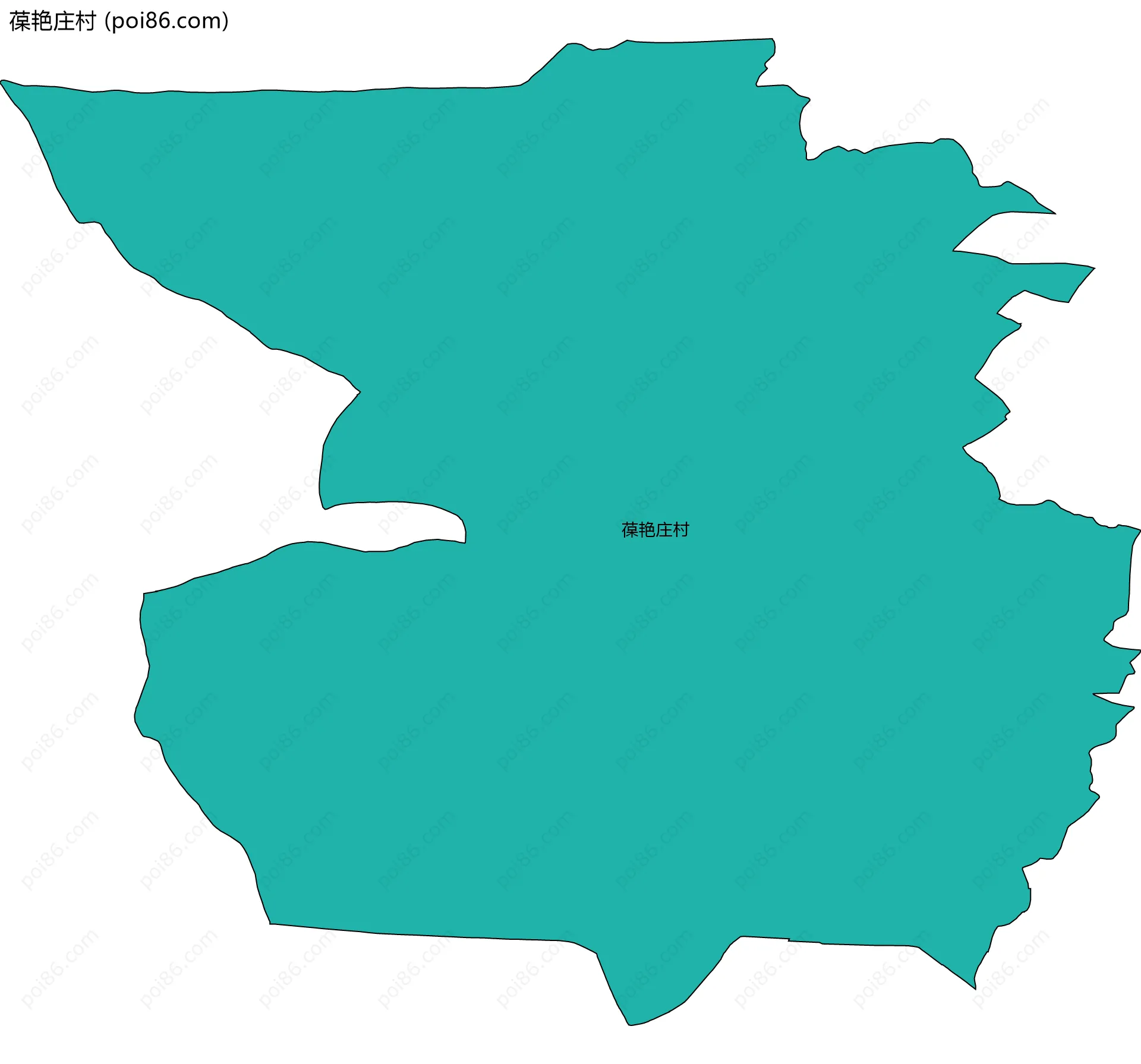 葆艳庄村边界地图