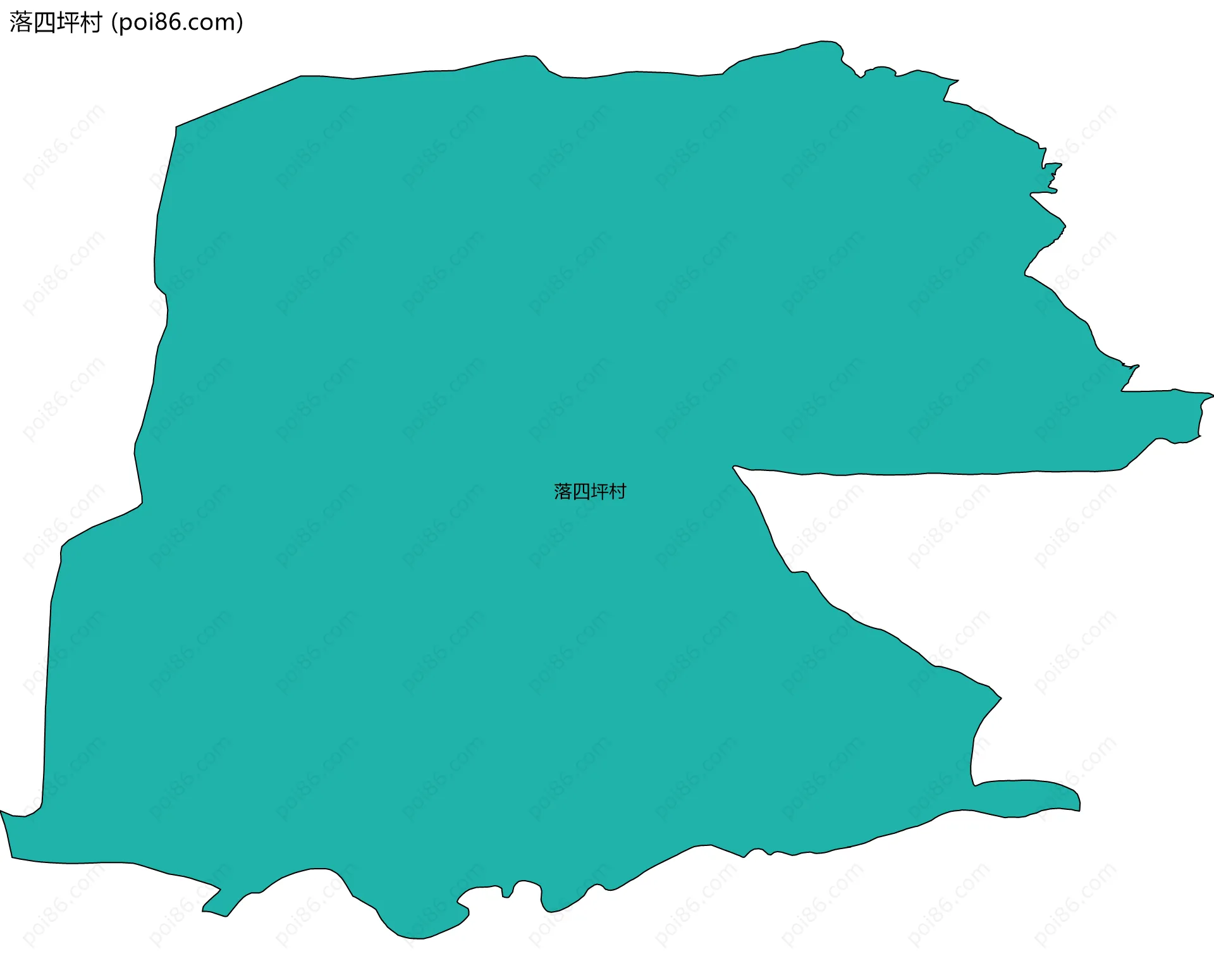 落四坪村边界地图