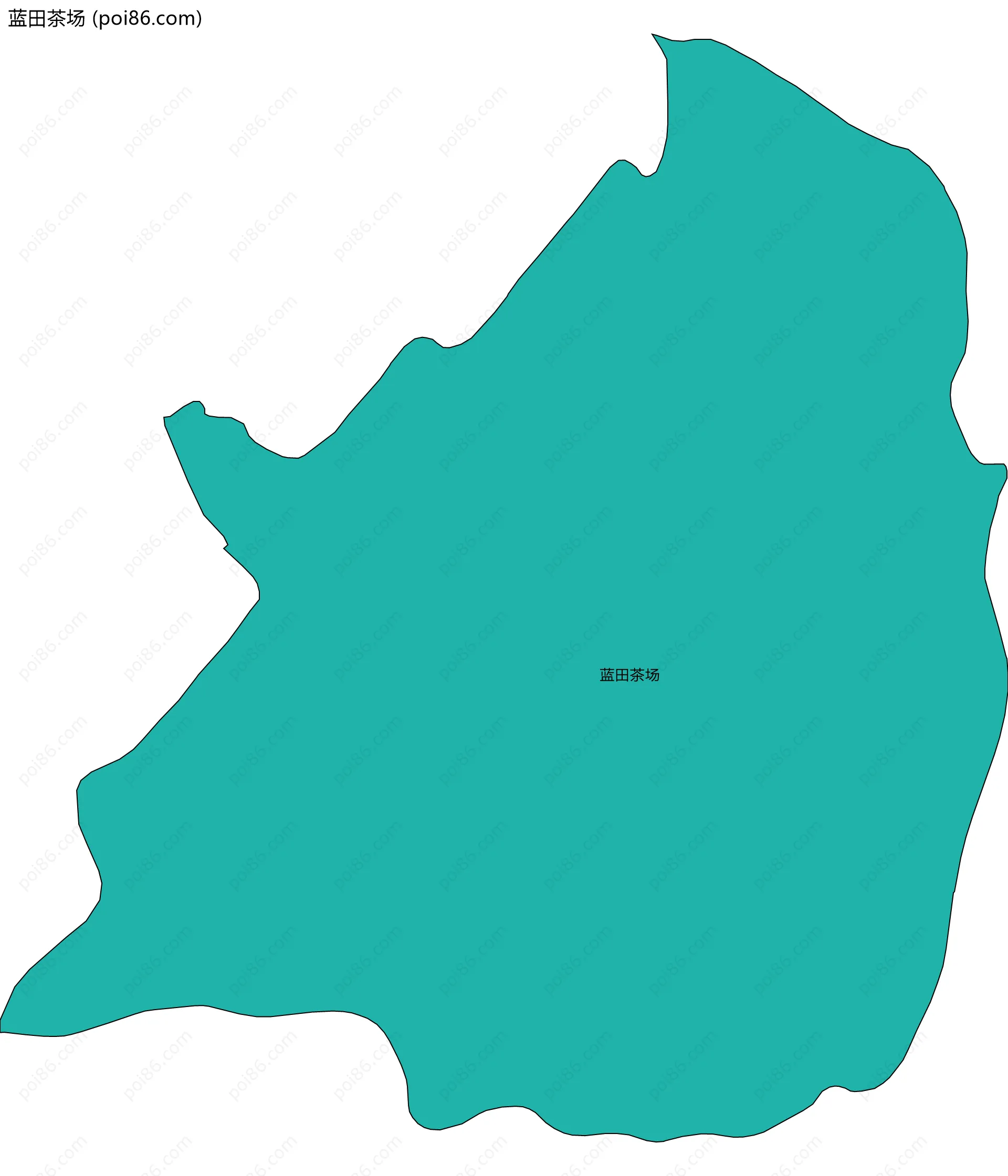 蓝田茶场边界地图